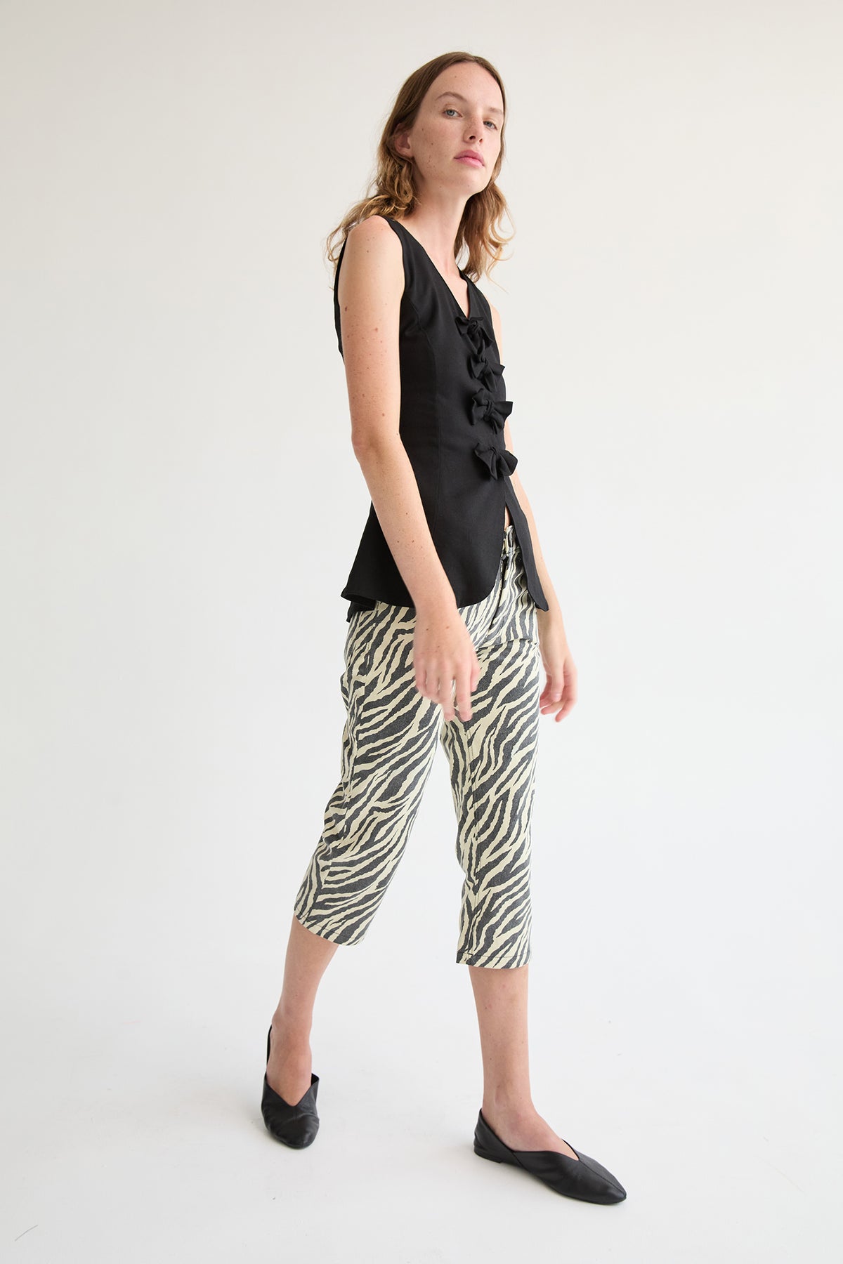 Devy Capri Pant | Zebra Print