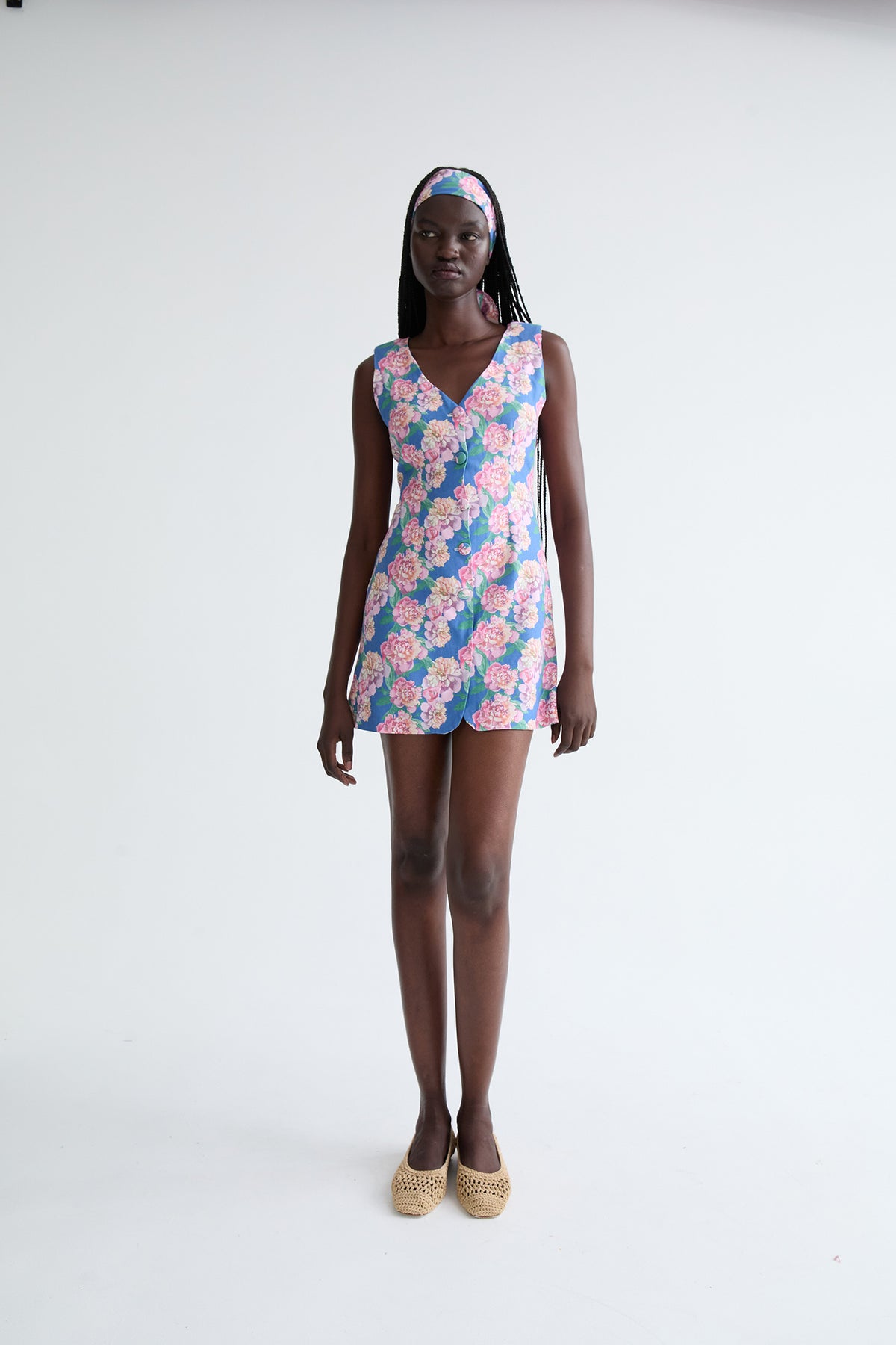 Odetta Mini Dress | Blue Floral