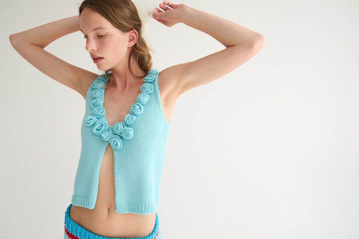 Brunilda Top | Light Blue