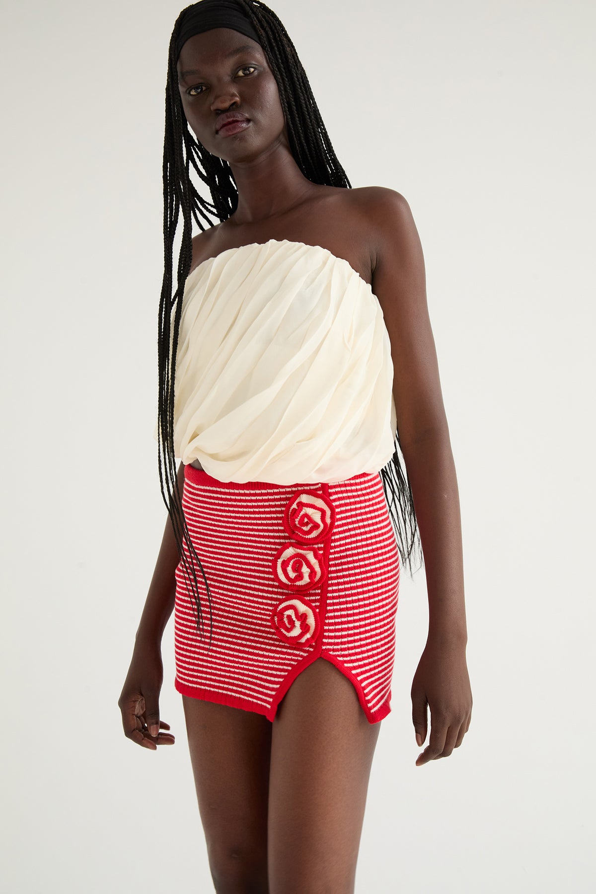 Kalea Skirt | Red Striped
