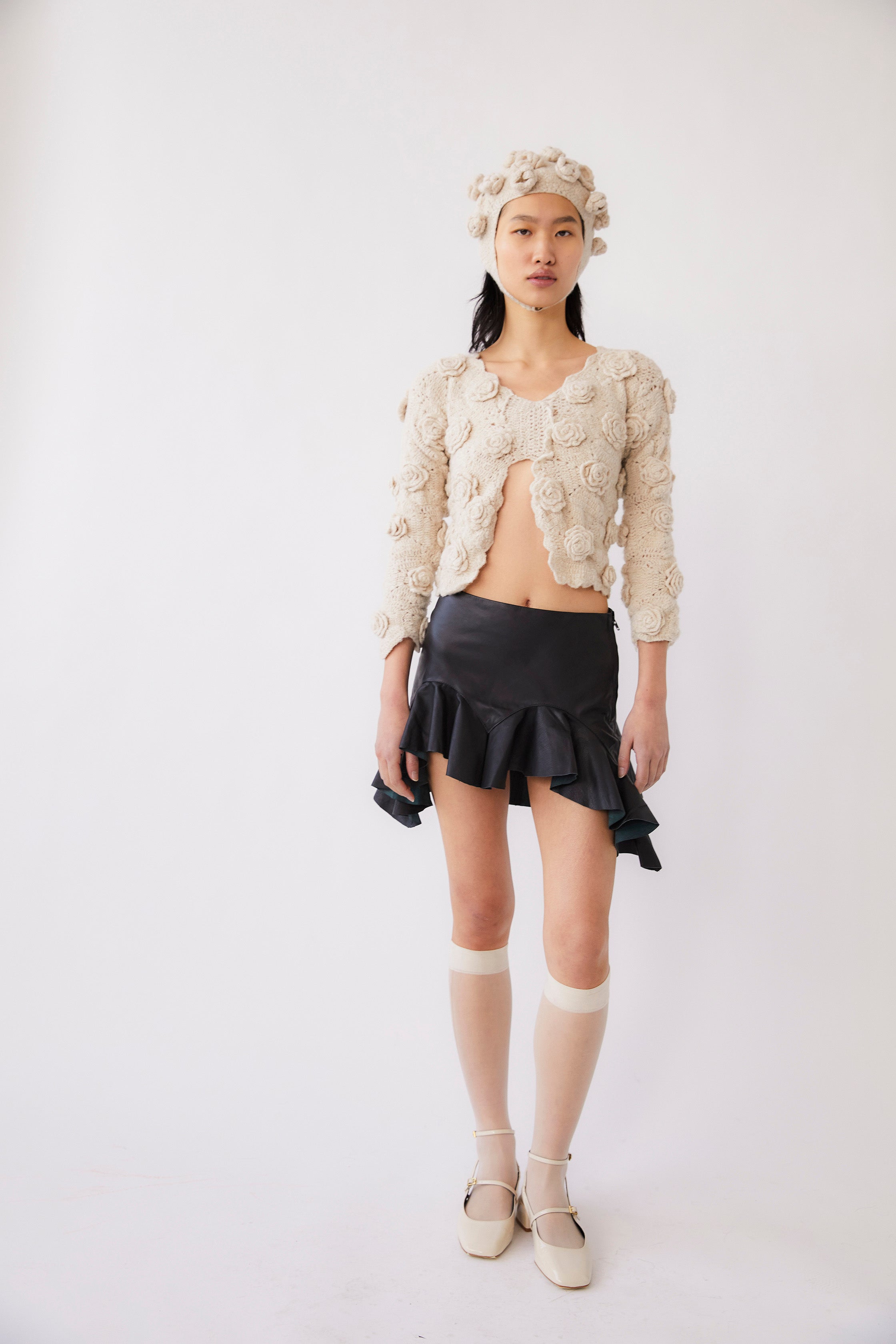 Betty Leather Skirt | Black