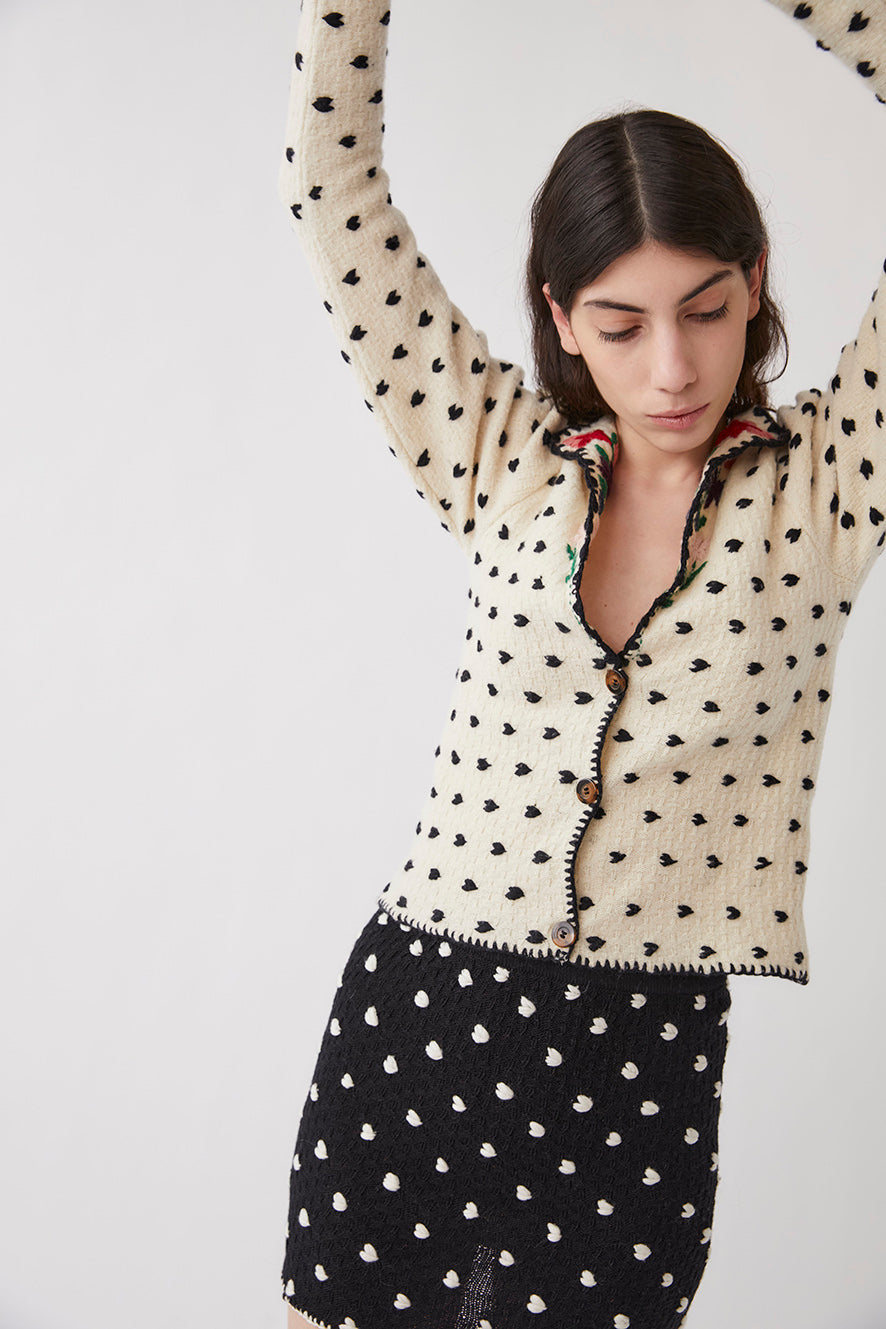 Farah Wool Cardigan | Cream