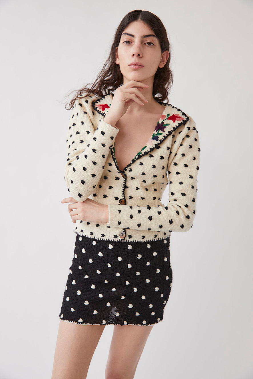 Farah Wool Cardigan | Cream
