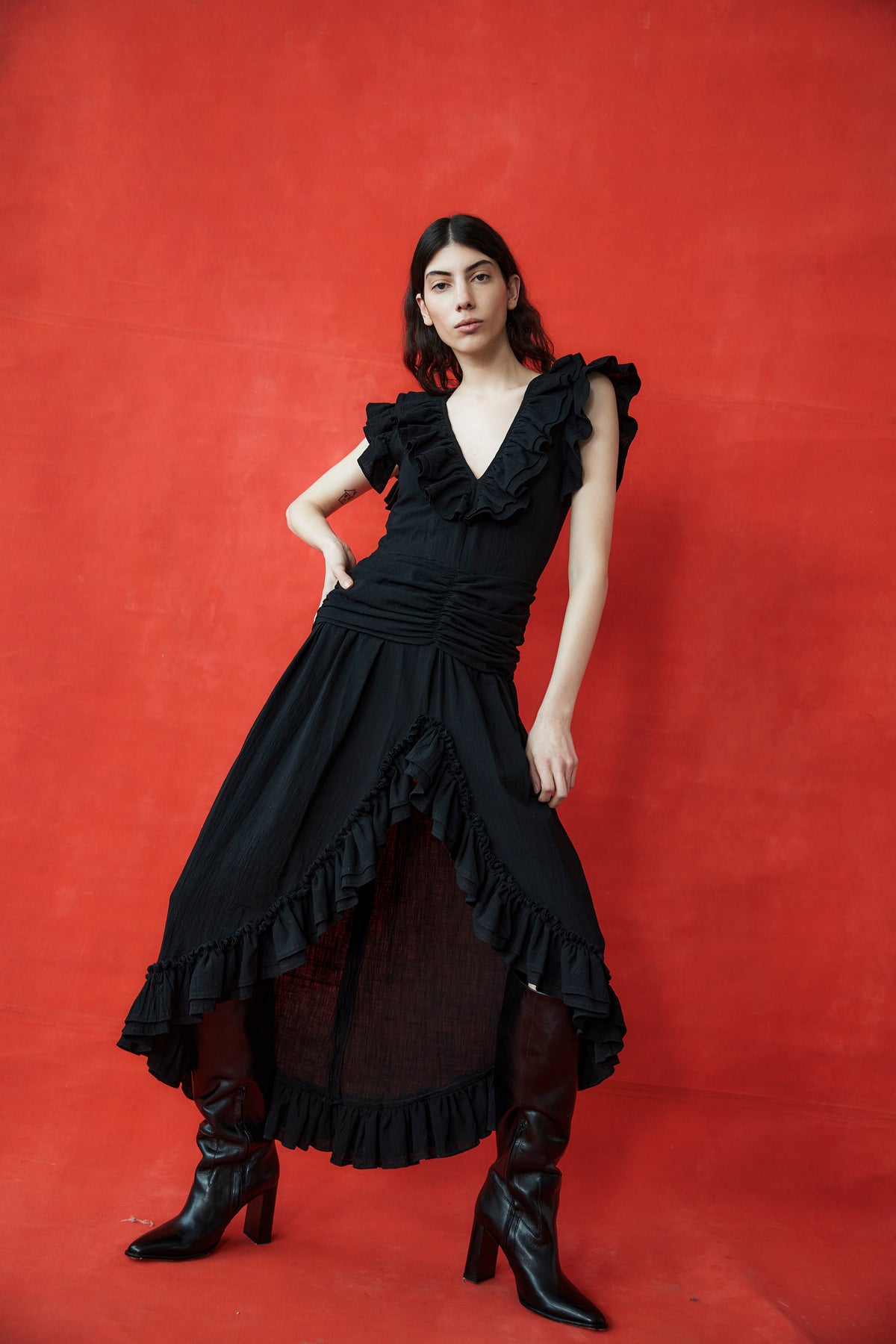 Ariel Midi Dress | Black
