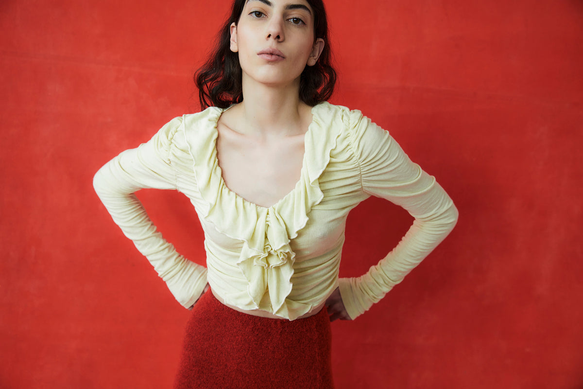 Marge Jersey Blouse | Cream