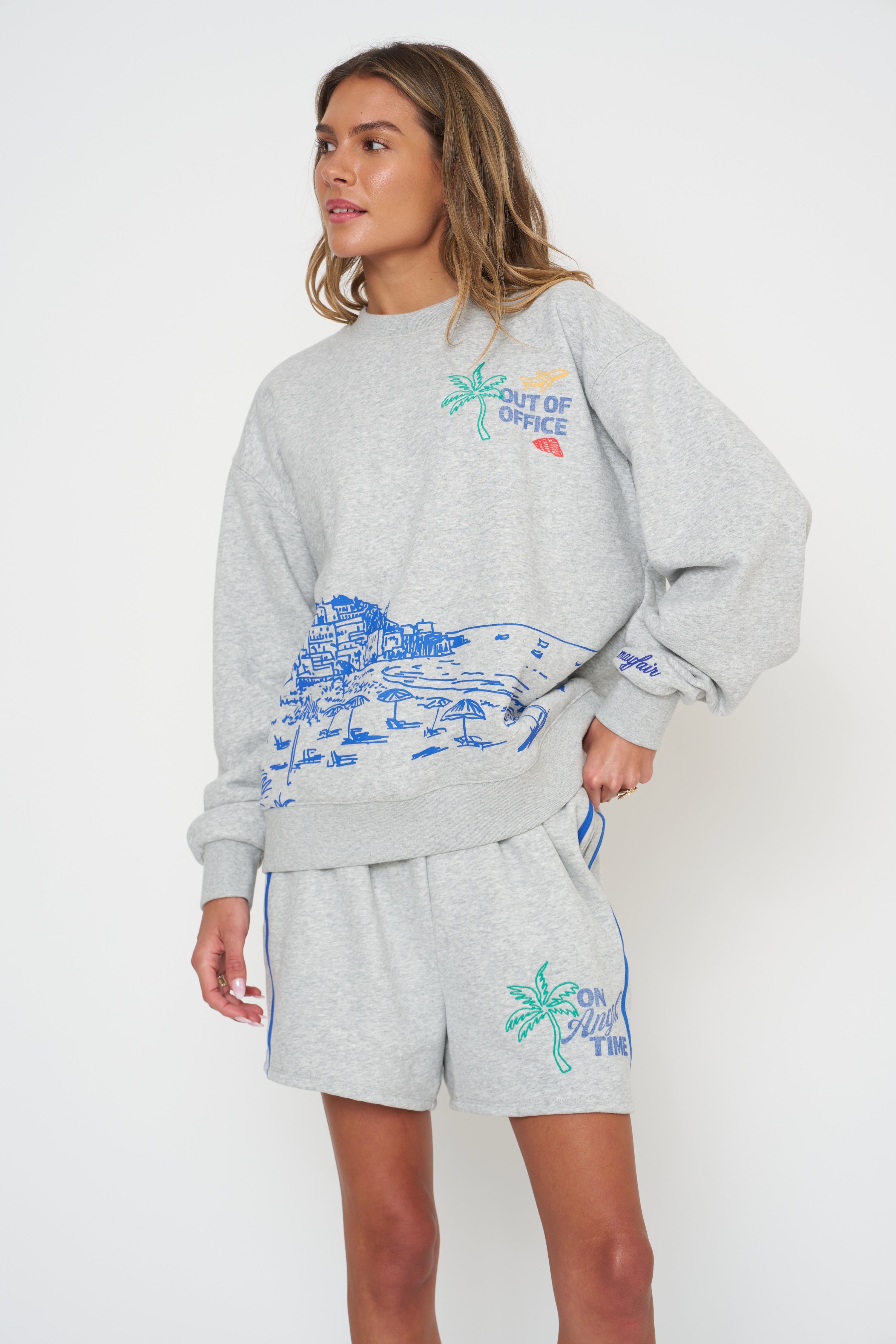Checked Out Oversized Crewneck