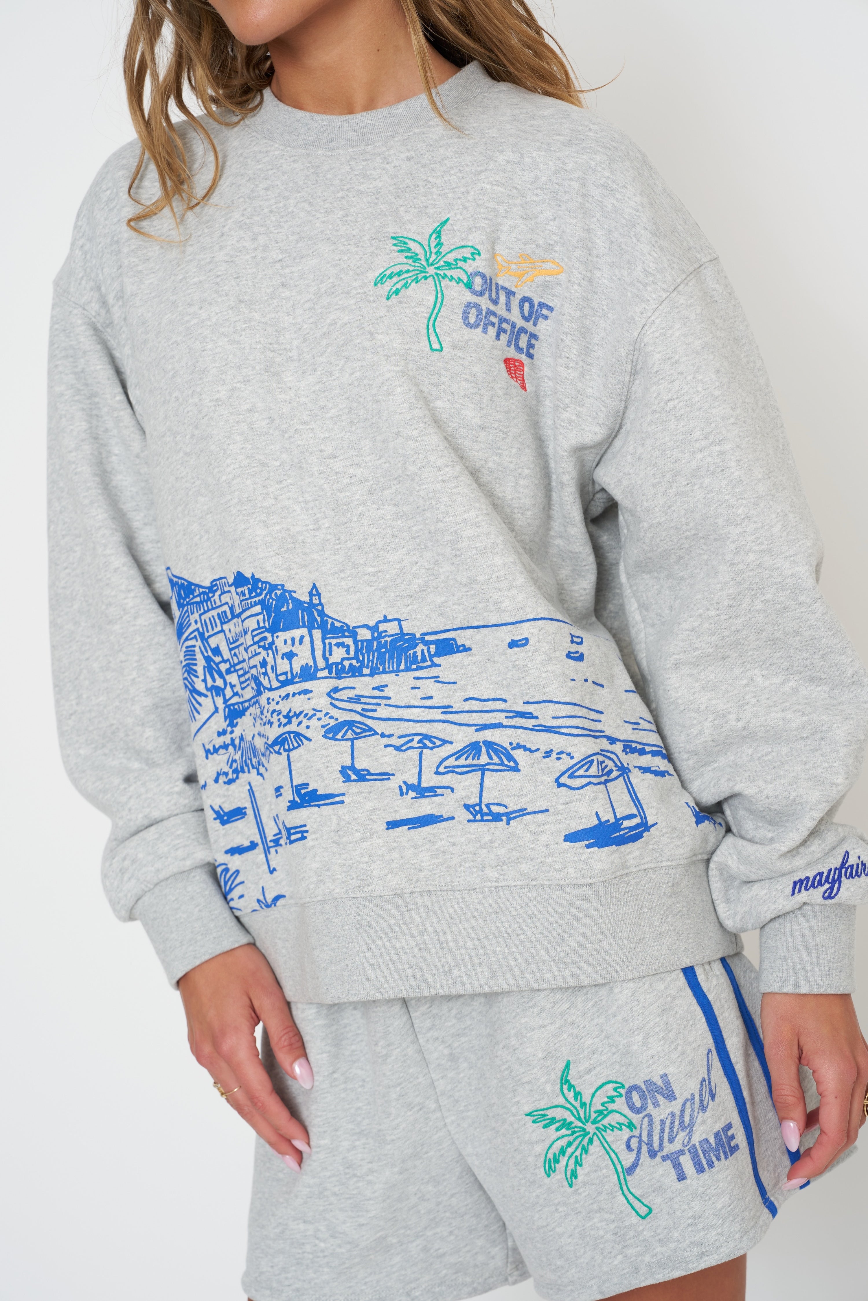 Checked Out Oversized Crewneck