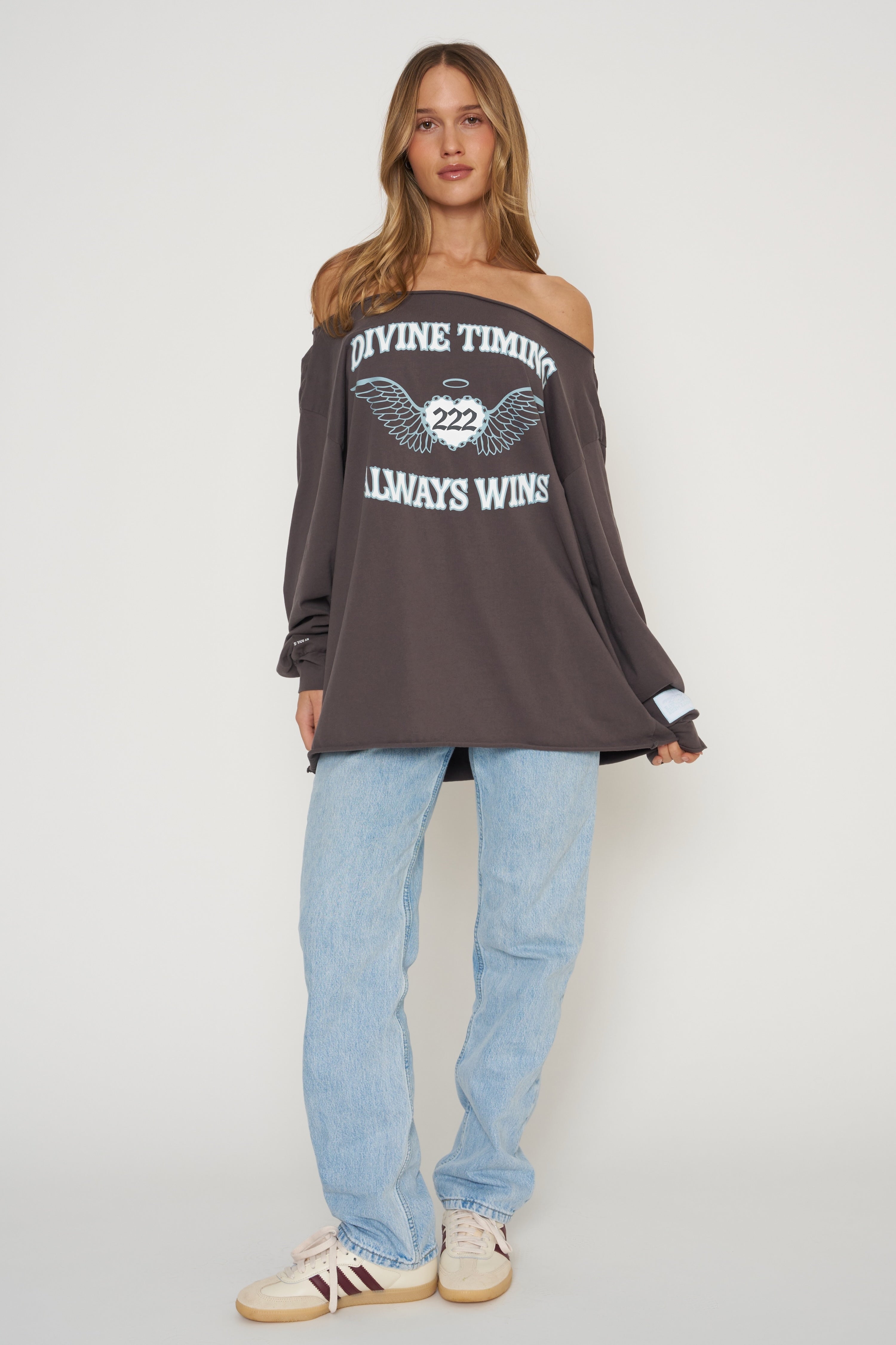 Mayfair x Orebella Divine Timing Slashed Long Sleeve Tee
