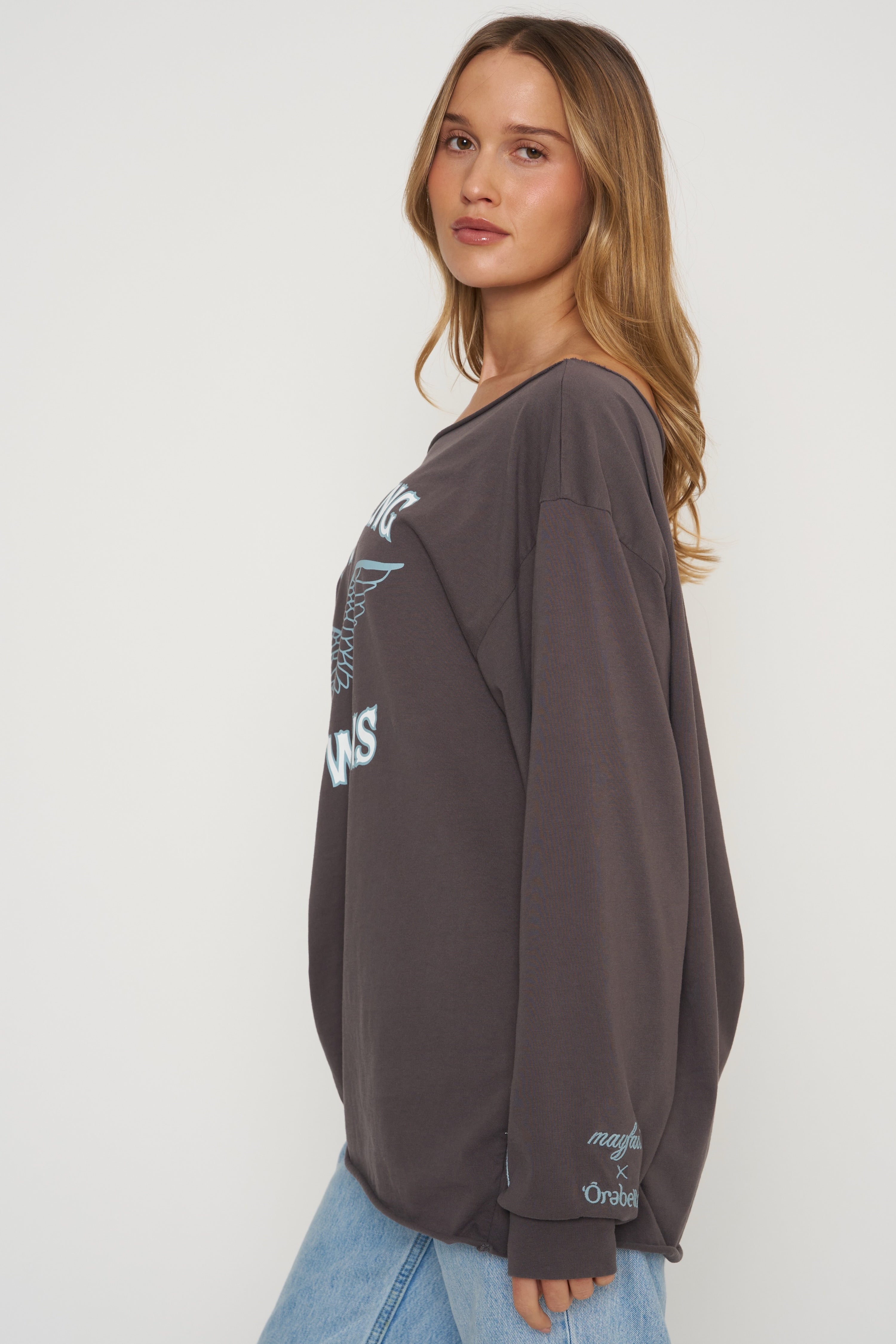Mayfair x Orebella Divine Timing Slashed Long Sleeve Tee
