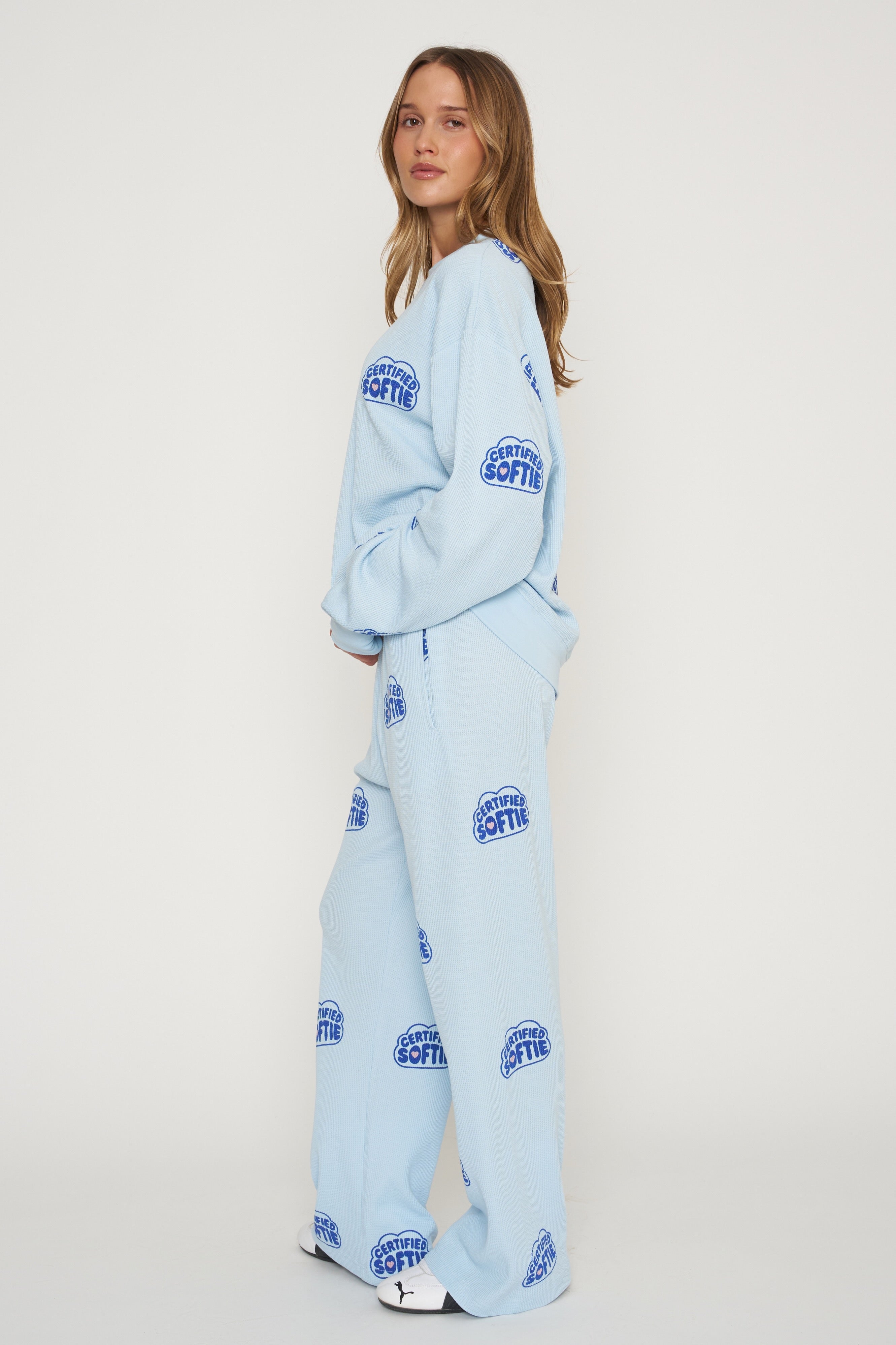 Certified Softie Classic Waffle Wide Leg Sweatpants