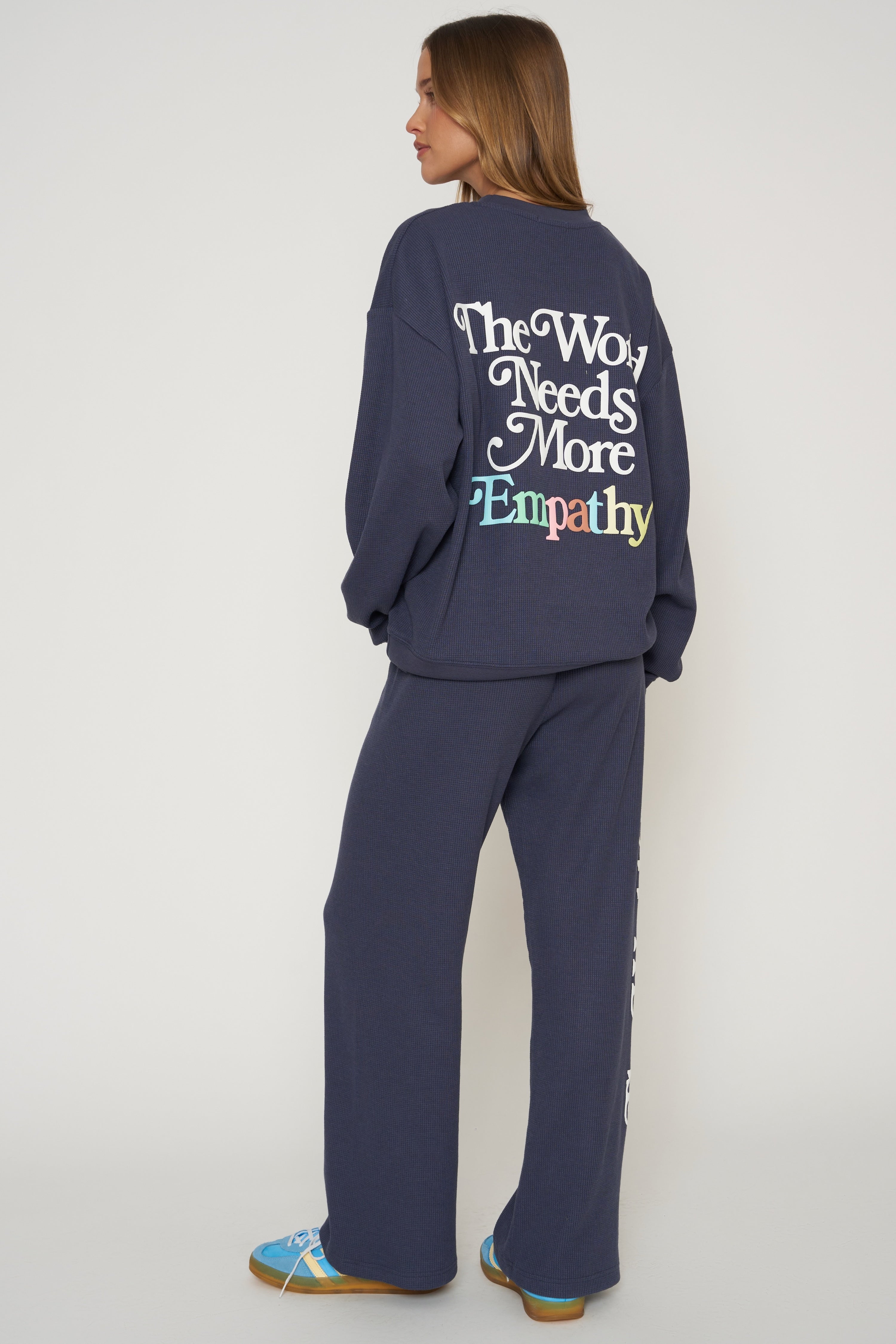 World Needs More Empathy Waffle Classic Crewneck