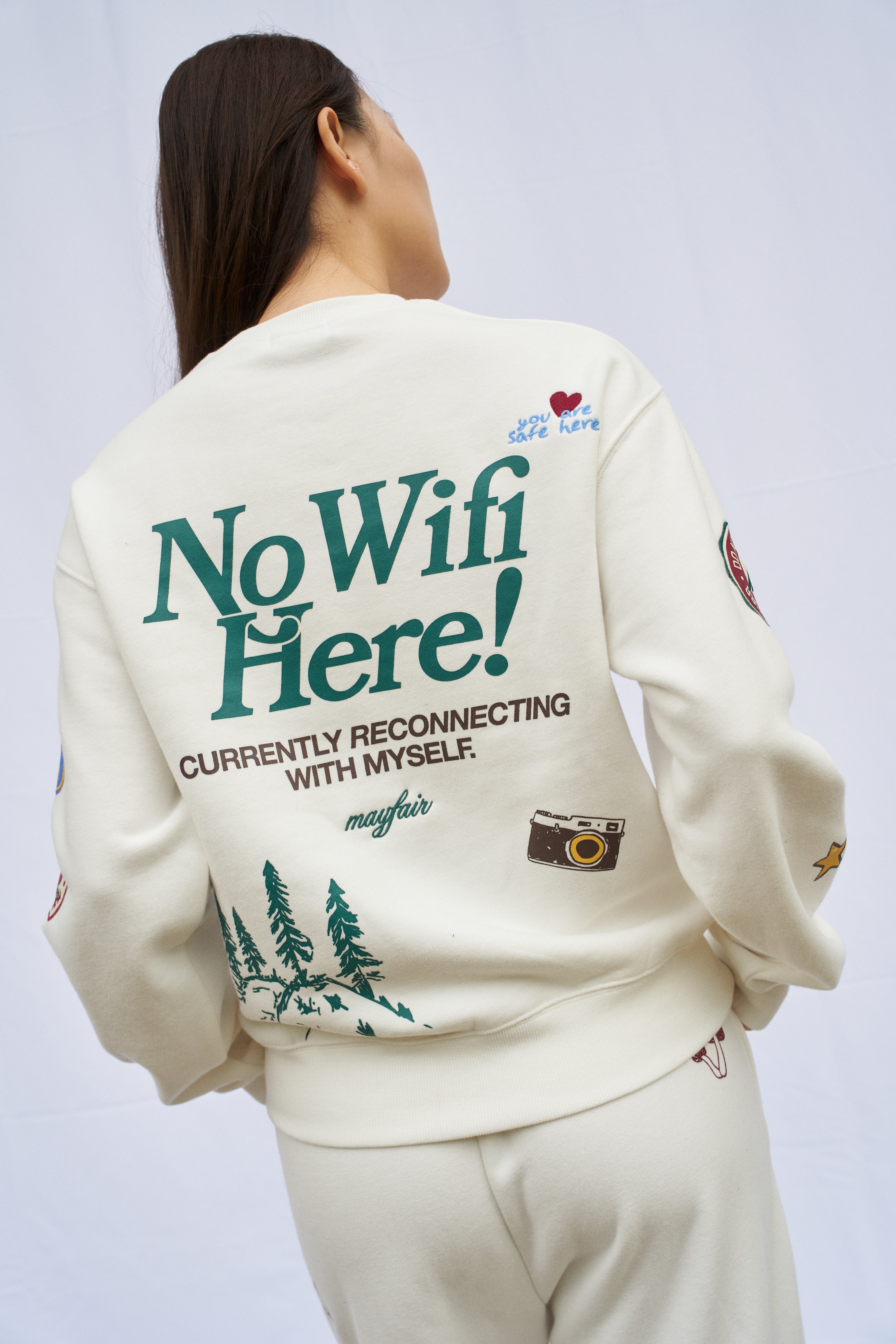 No Wifi Here Classic Crewneck