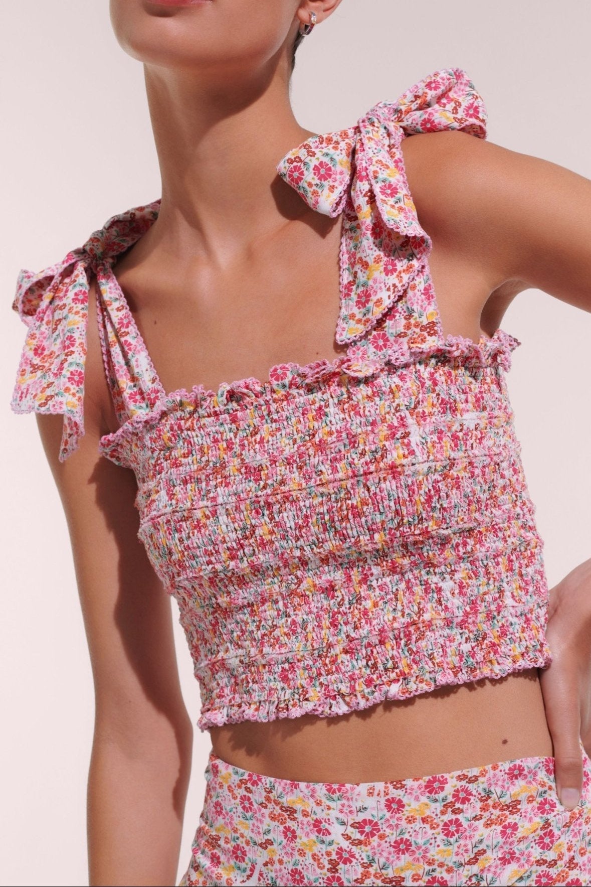 Top Triny - Pink Jardin - Poupette St Barth