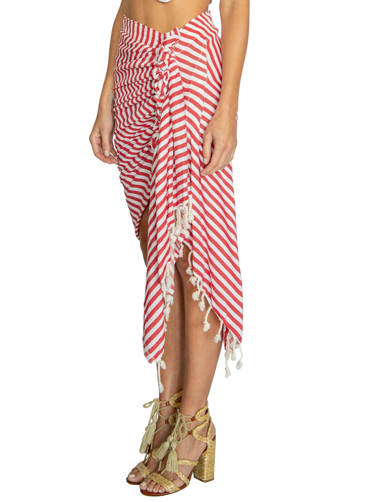 Tulum Skirt (Red Stripe)