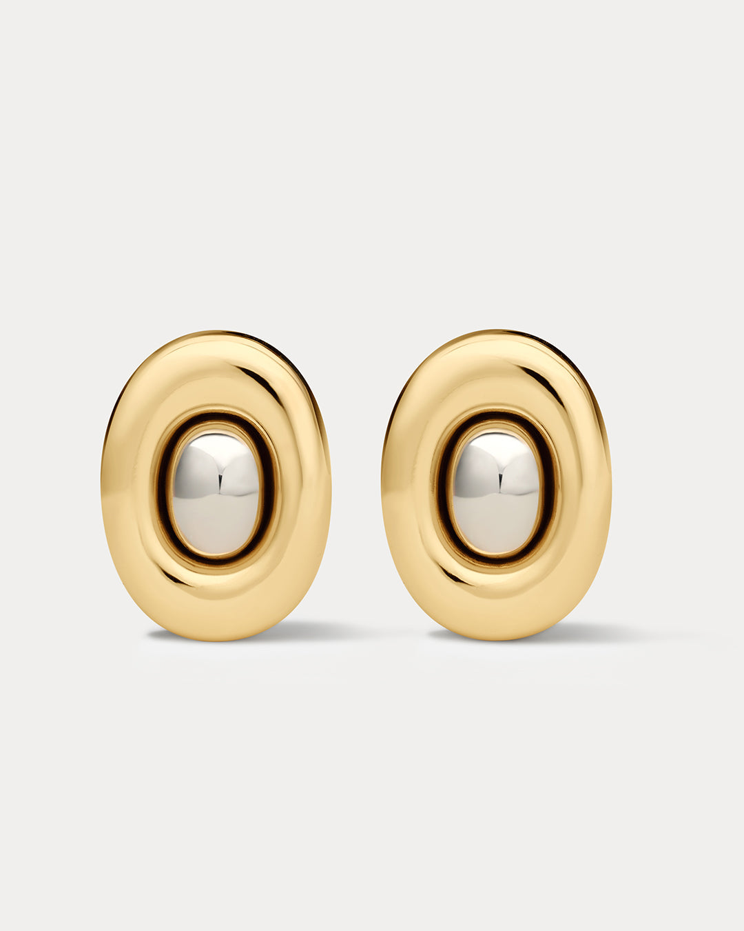Luv Aj Two-Tone Chrome Orb Statement Studs