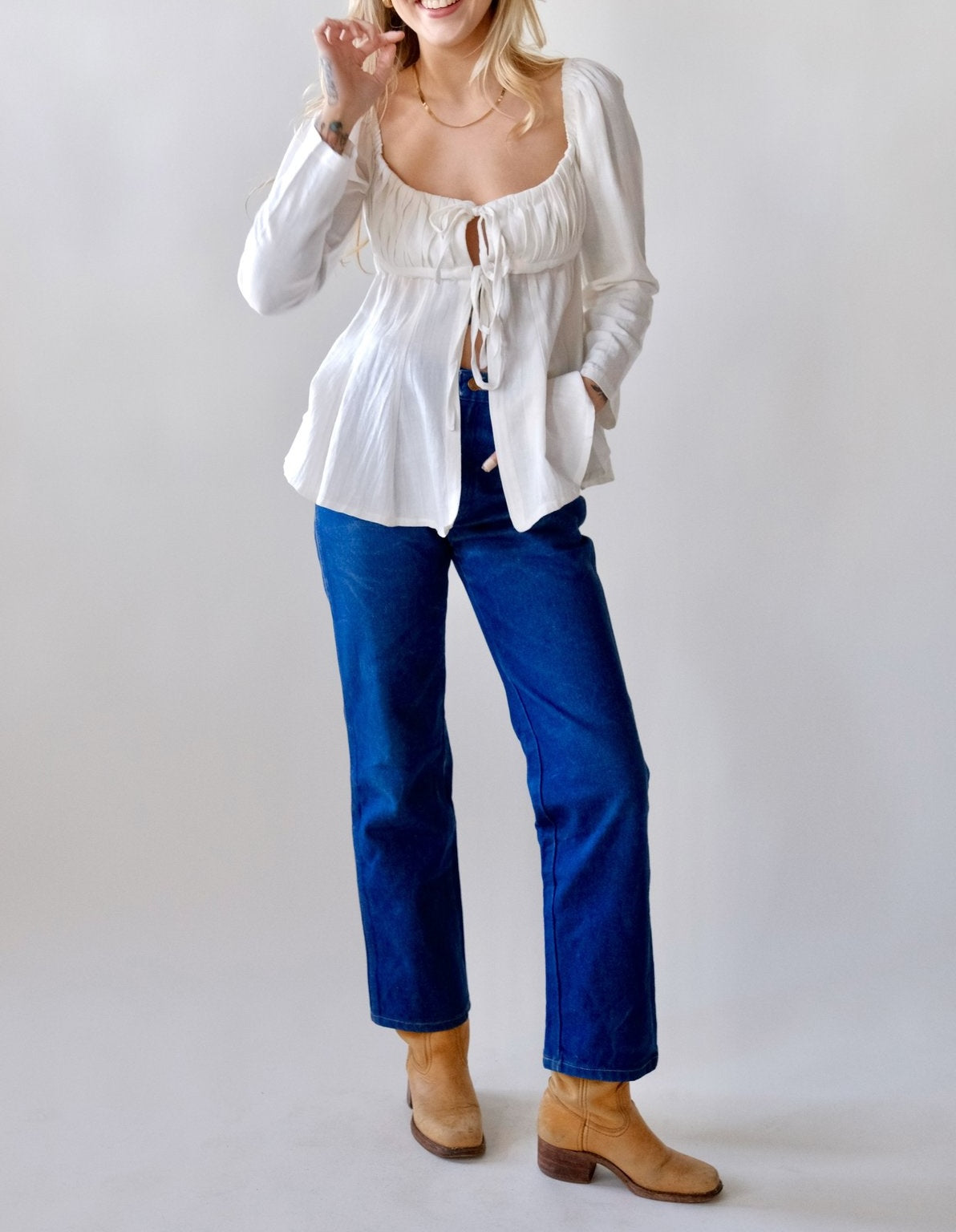 Teide Linen Blouse | Ivory