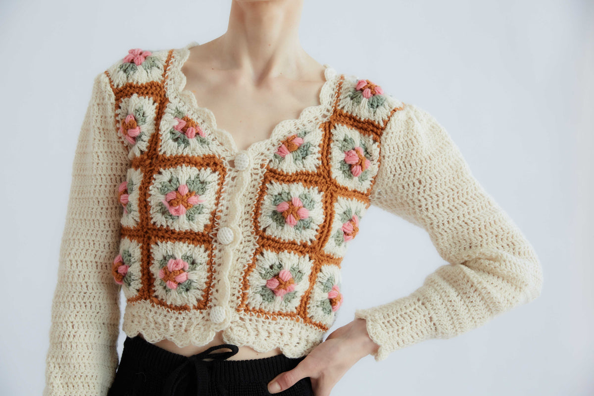 Telma Crochet Cardigan | Cream