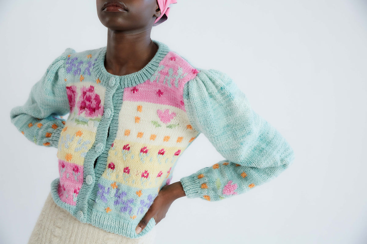 Inessa Wool Cardigan | Aqua Green