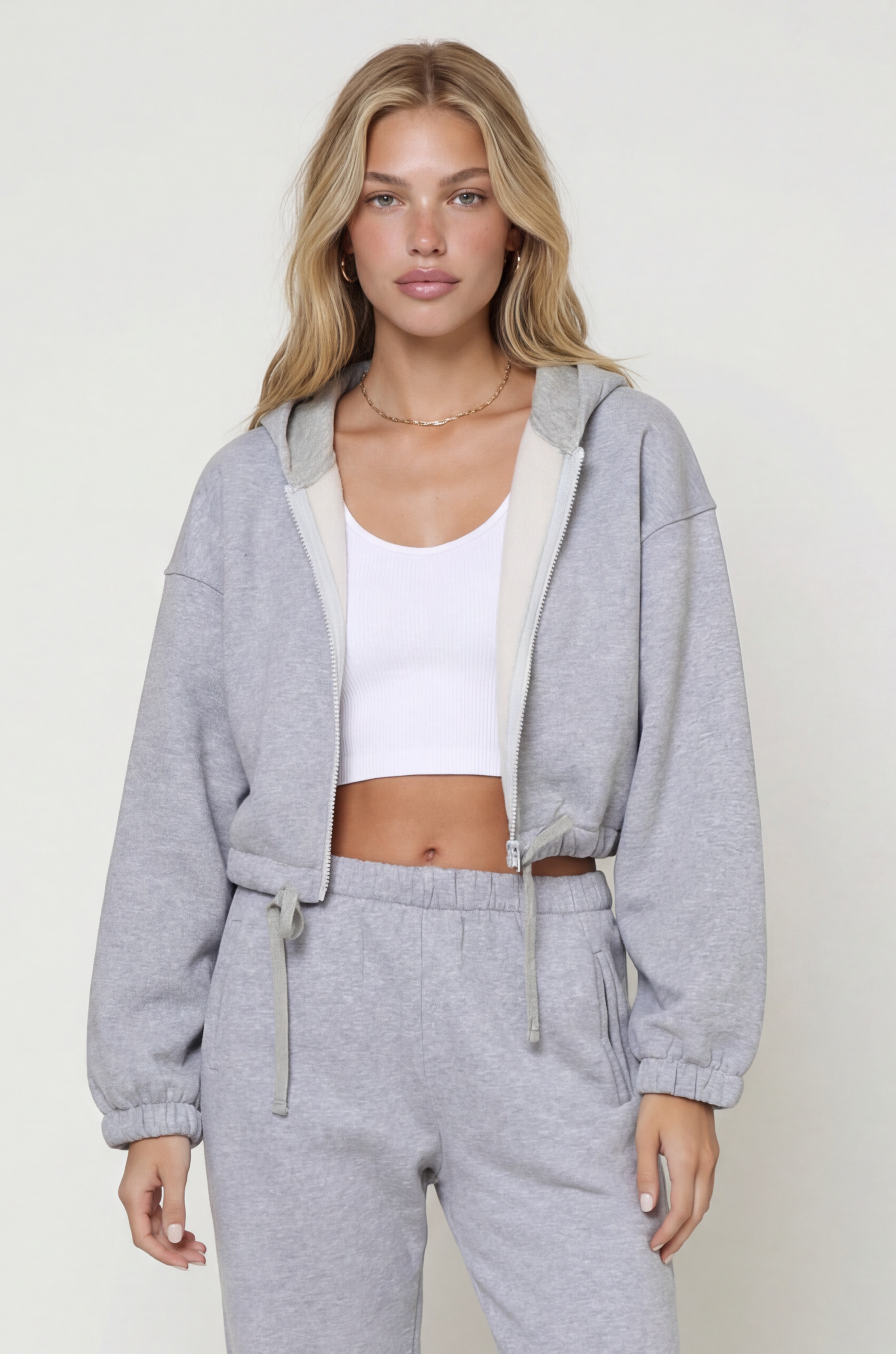 Cozy Nights Cropped Zip Up | Jac Parker