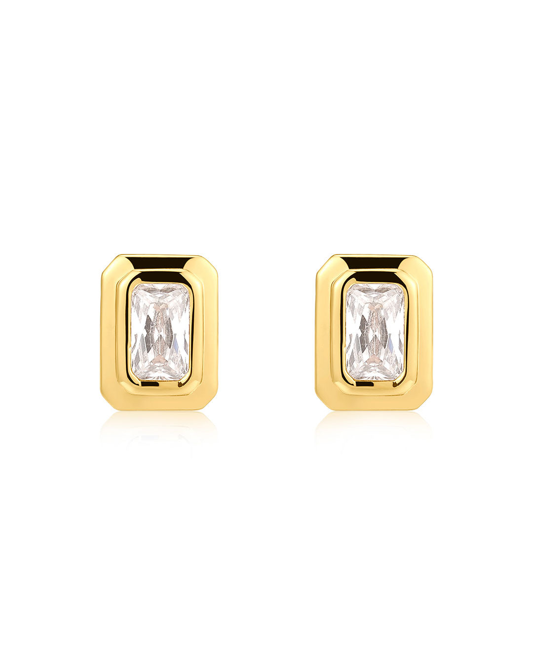 The Emerald Bezel Studs