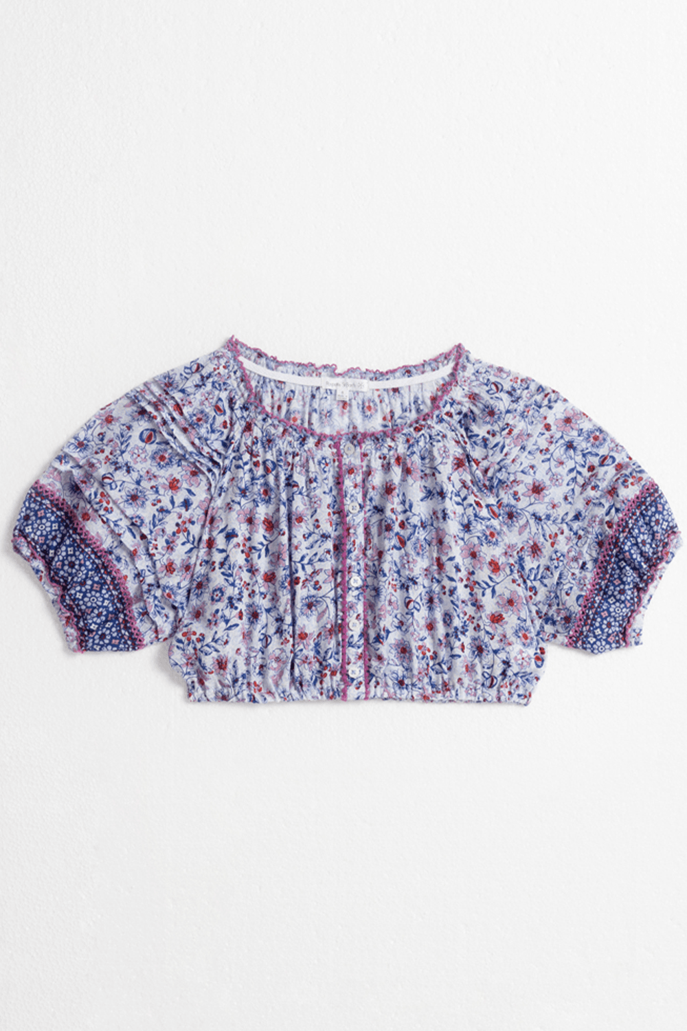 Kids Top Andrea - Blue Magnolia - Poupette St Barth