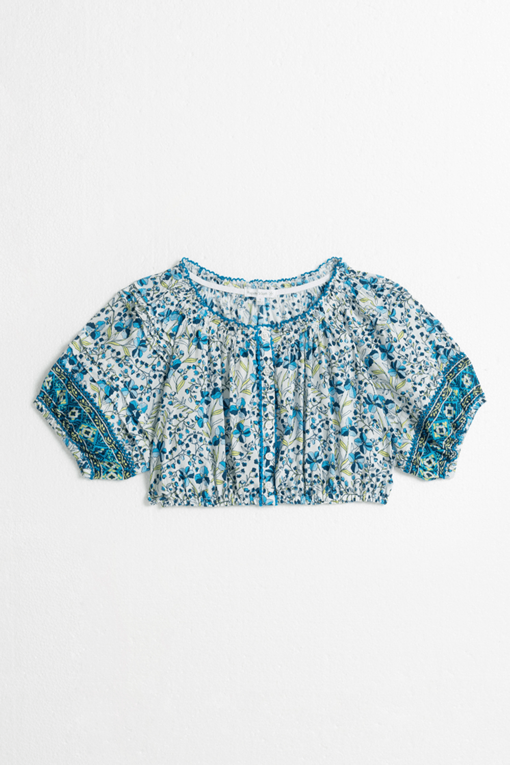 Kids Top Andrea - Blue Mini Jonquille - Poupette St Barth