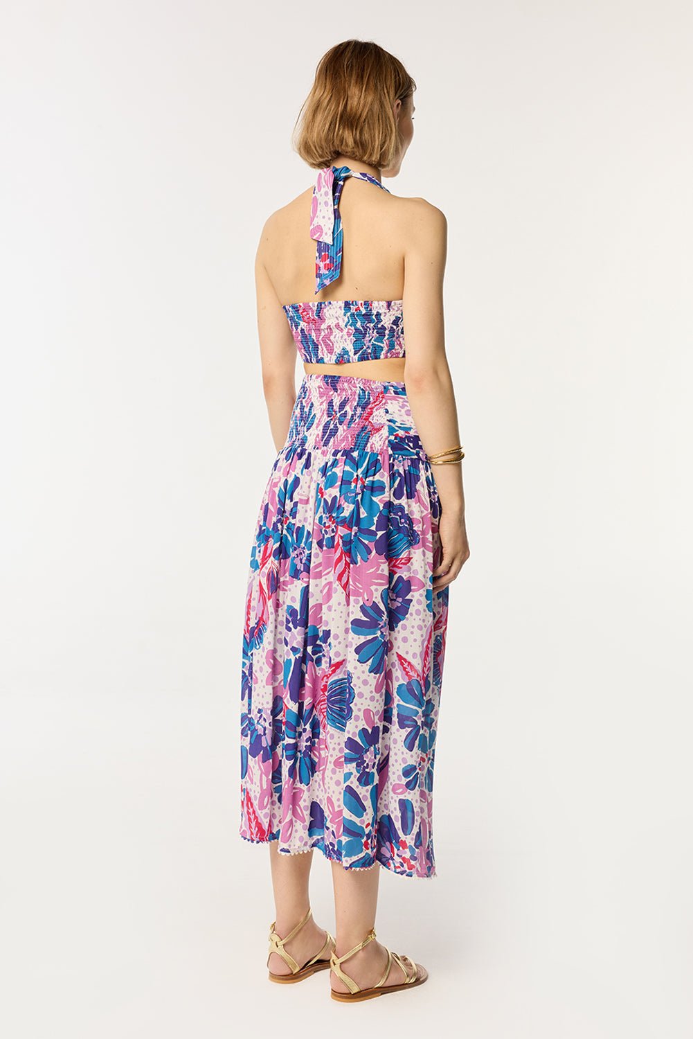 Top Carla - Blue Artistic Flower - Poupette St Barth