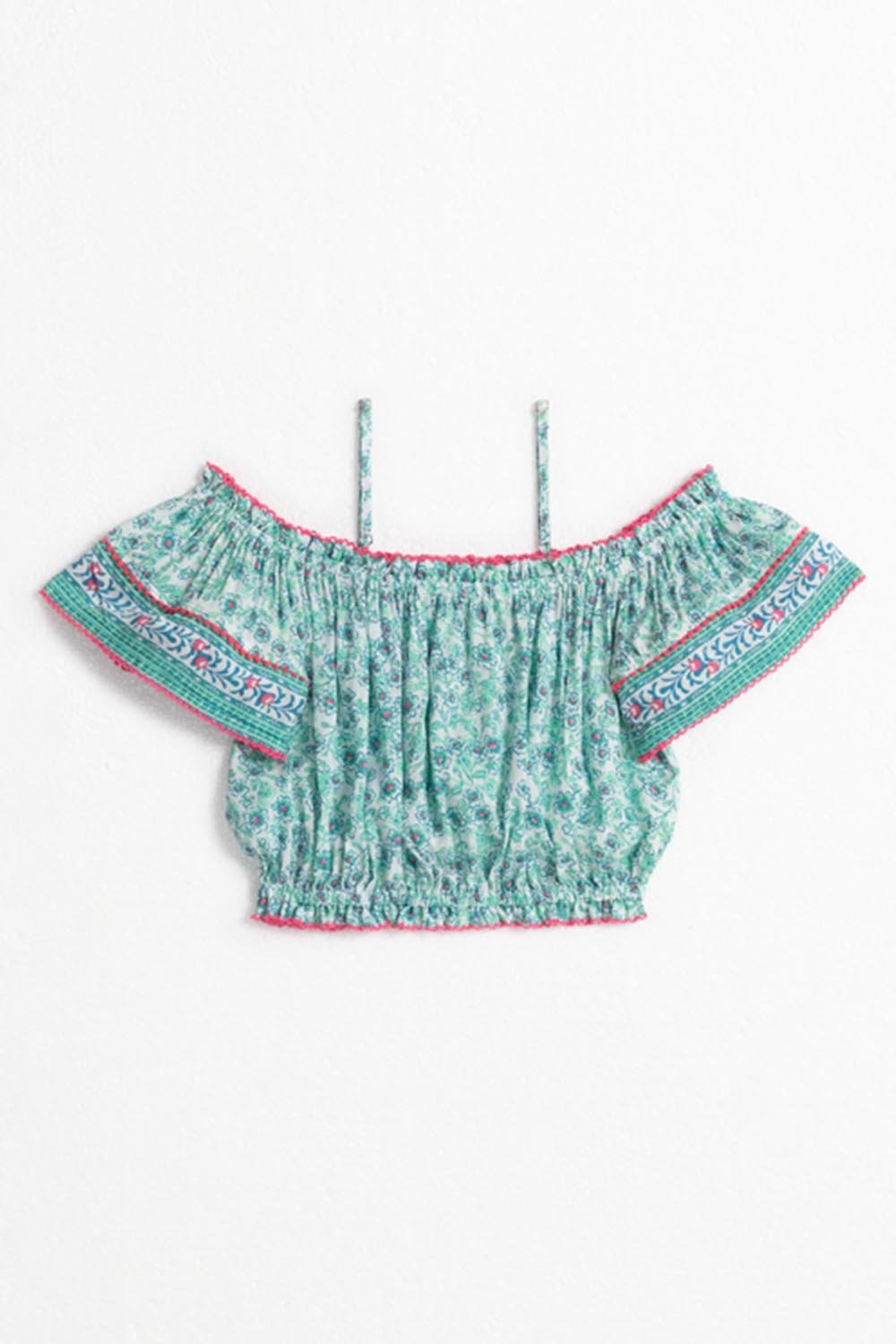 Kids Top Donna - Aqua Anemone - Poupette St Barth