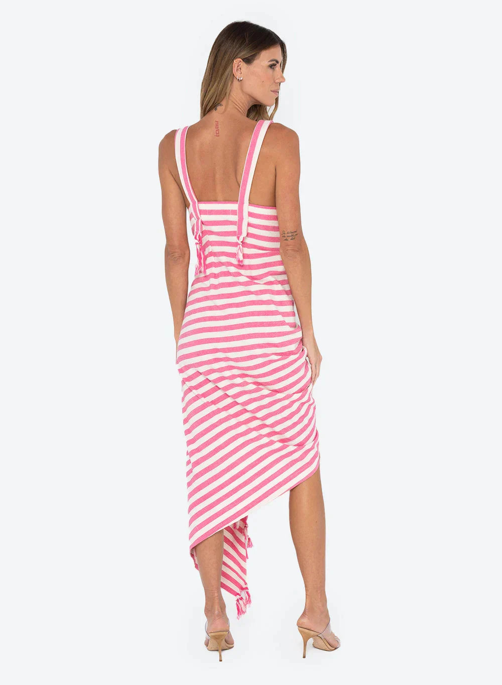 Tulum Dress (Pink Stripe)