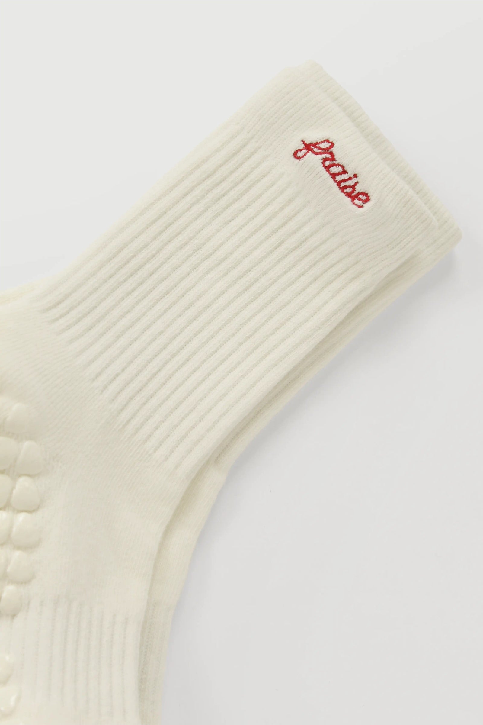 Vanille Script Grip Sock