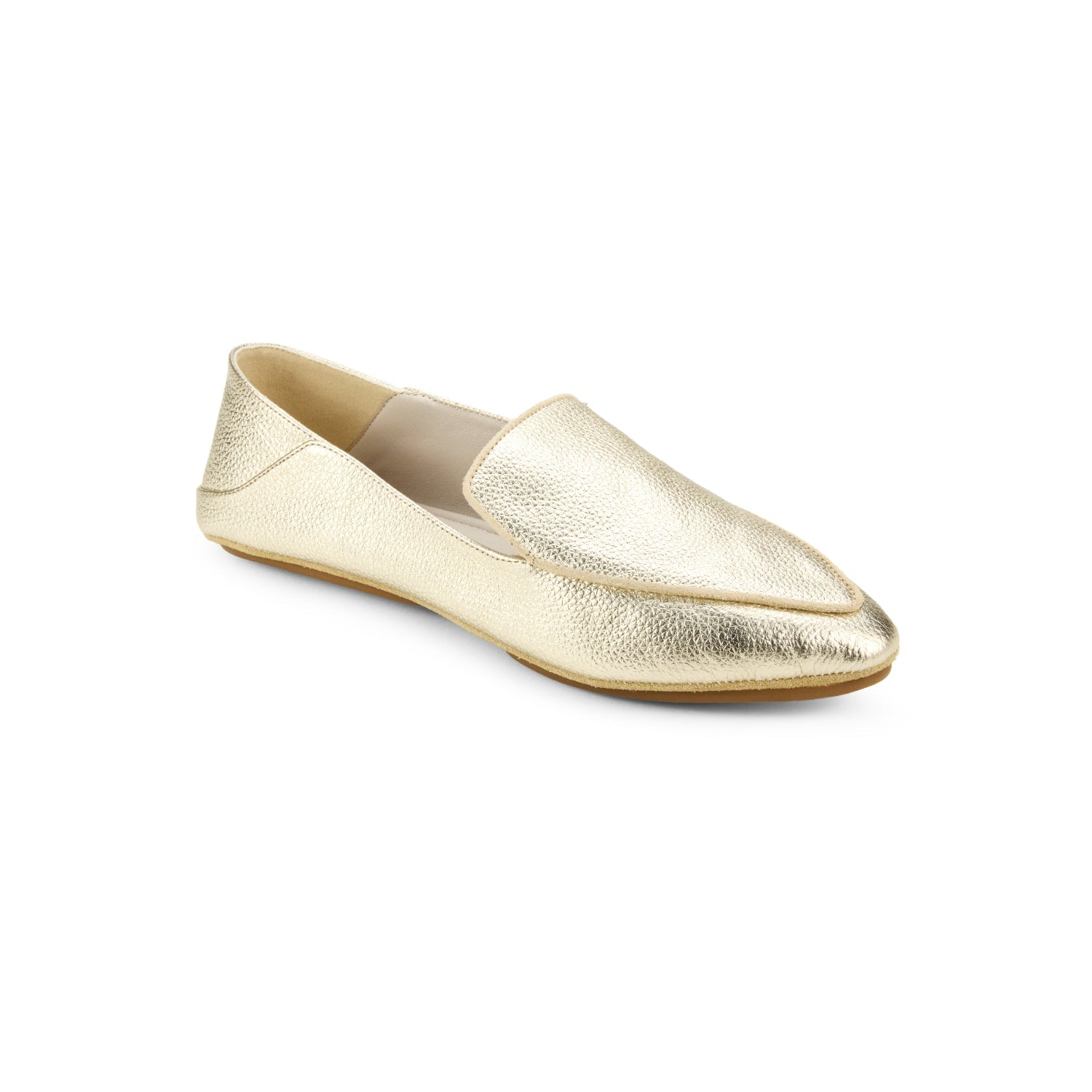 VIVINA IN GOLD METALLIC LEATHER - Yosi Samra  - Women's Flats