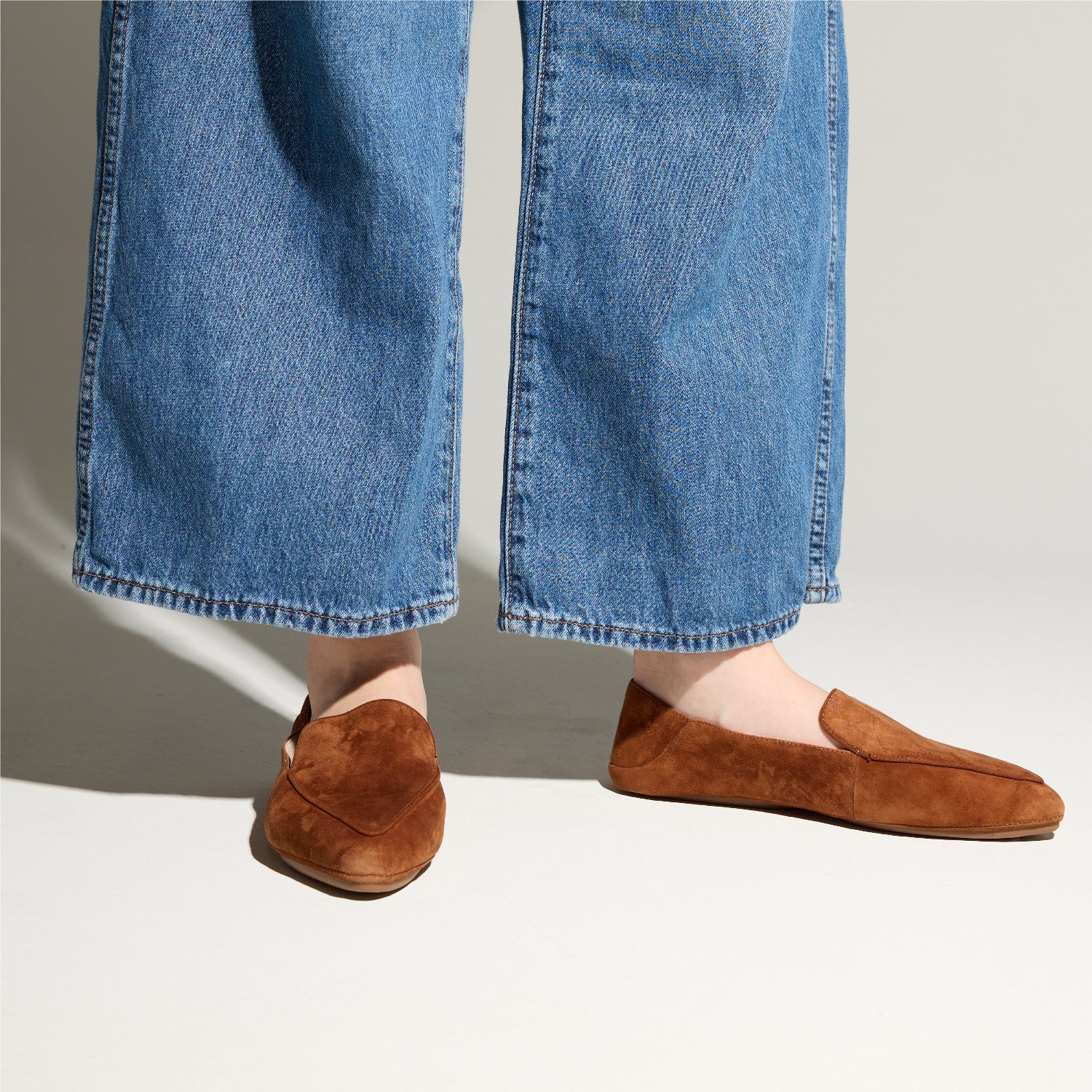 Vivina Loafer in Whiskey Suede - Yosi Samra  - Women's Flats