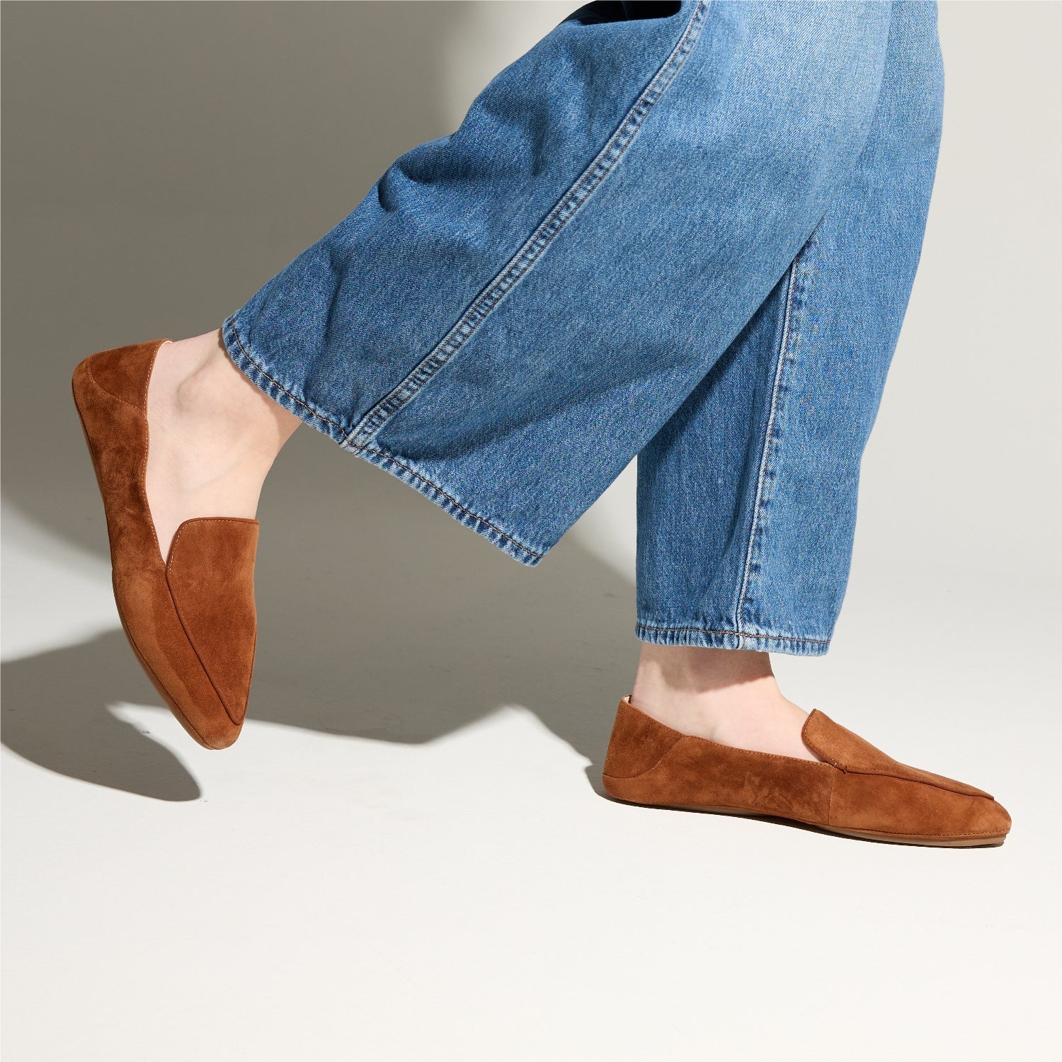 Vivina Loafer in Whiskey Suede - Yosi Samra  - Women's Flats