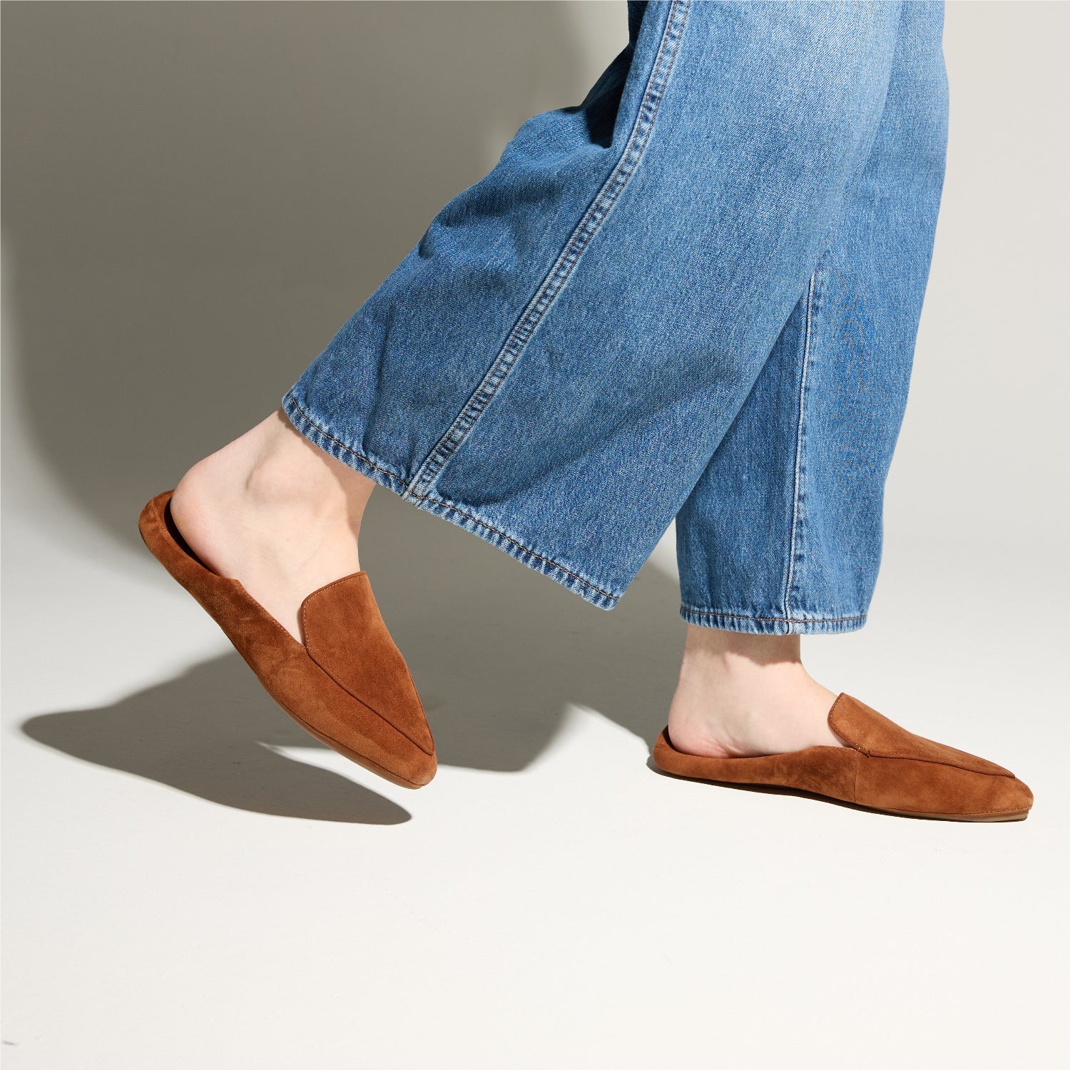 Vivina Loafer in Whiskey Suede - Yosi Samra  - Women's Flats