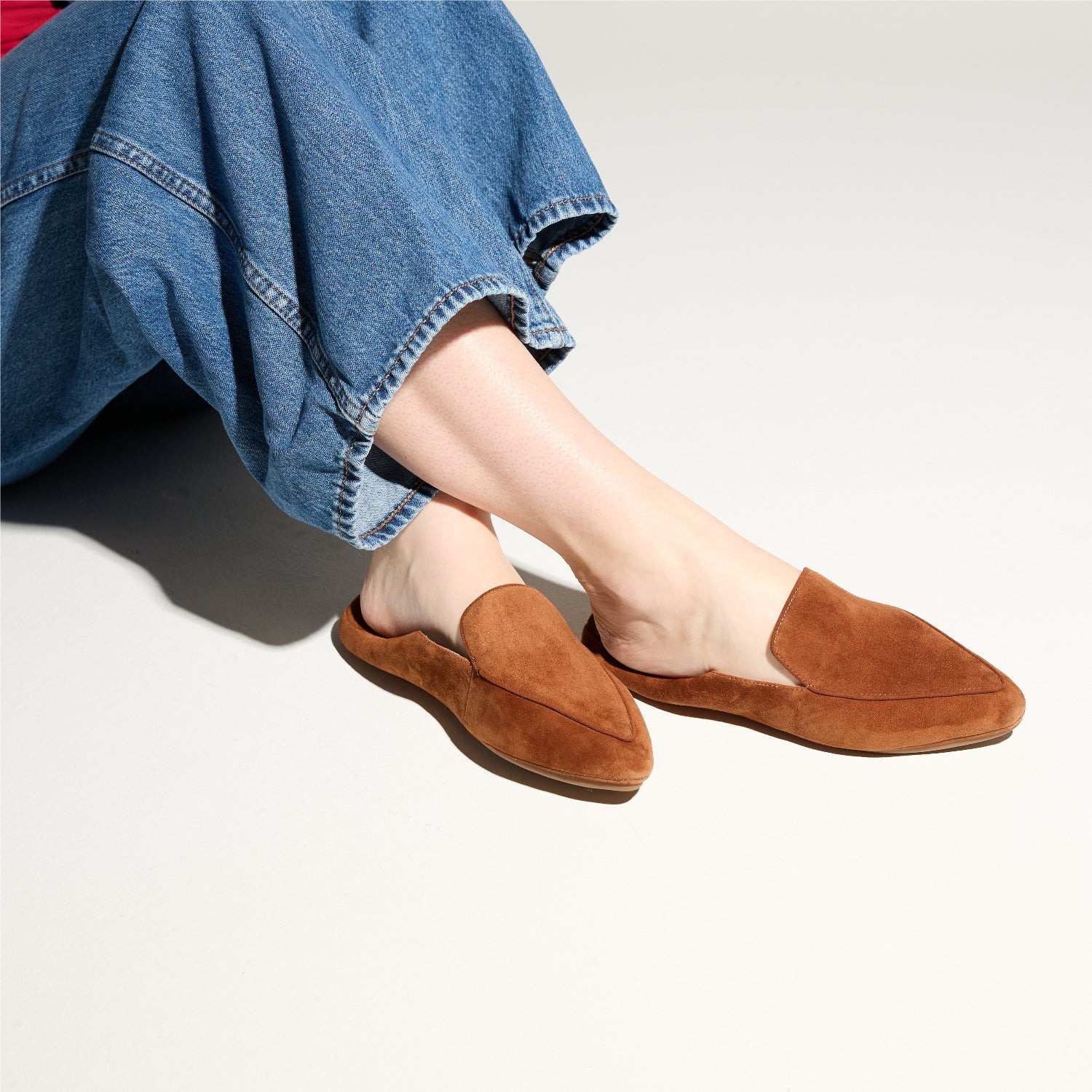 Vivina Loafer in Whiskey Suede - Yosi Samra  - Women's Flats