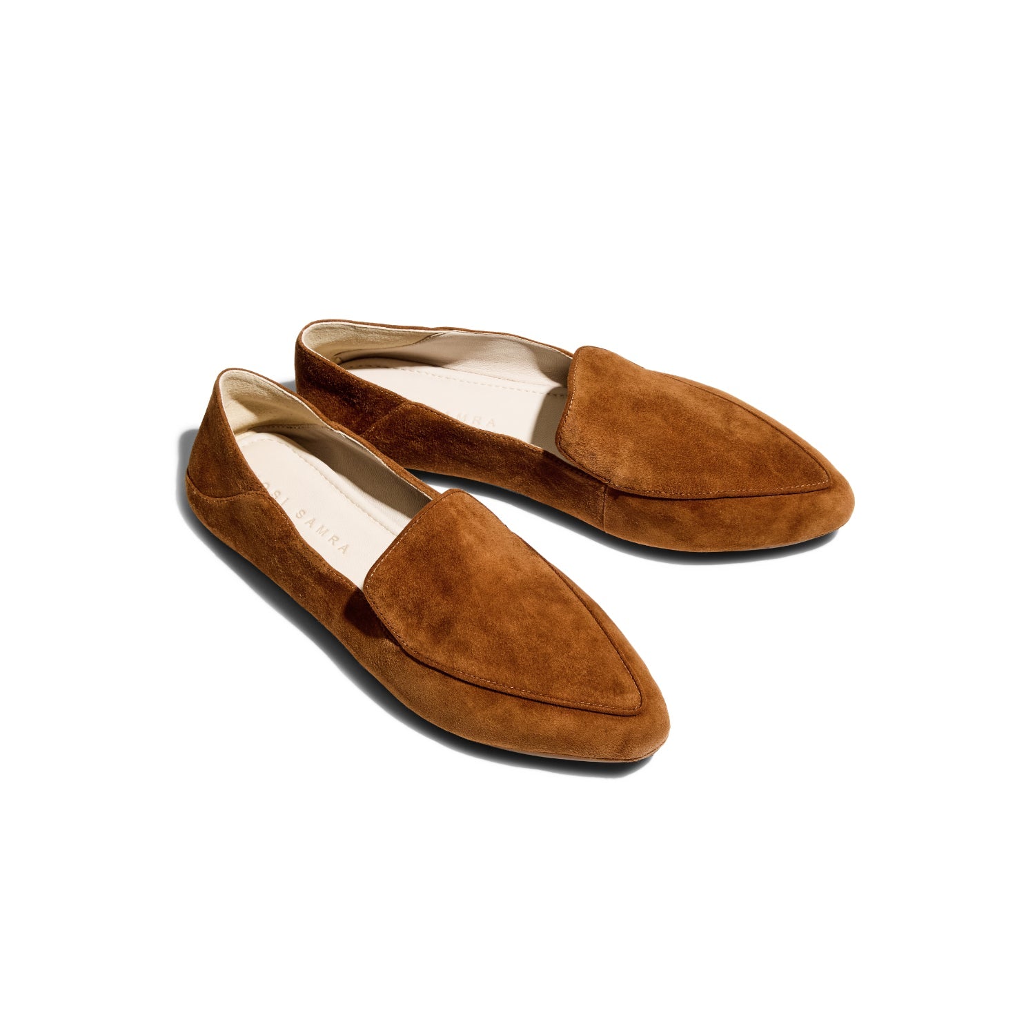 Vivina Loafer in Whiskey Suede - Yosi Samra  - Women's Flats