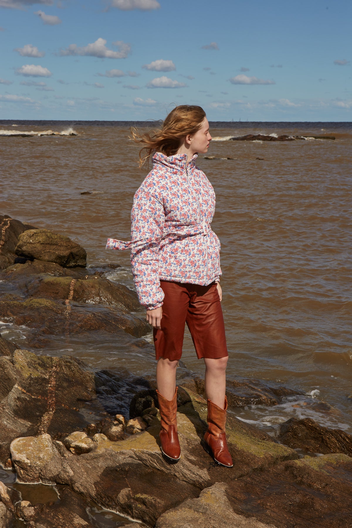 Gadara Puffer Jacket | Flowers
