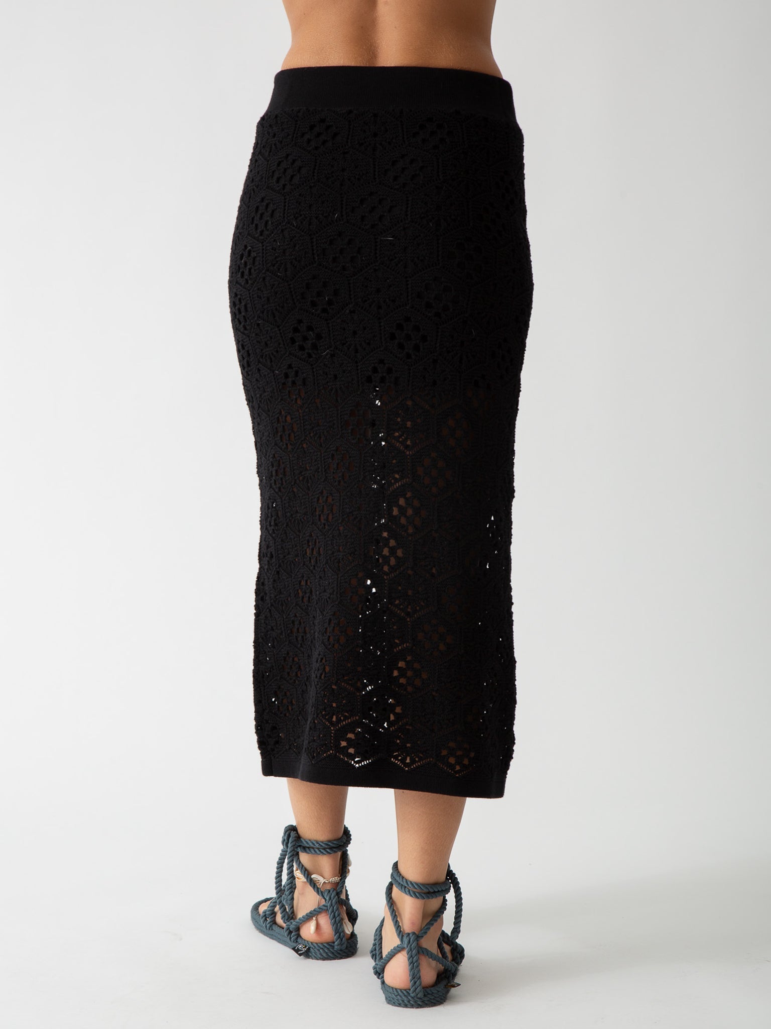 Angelina Skirt - Crochet Onyx | Electric & Rose