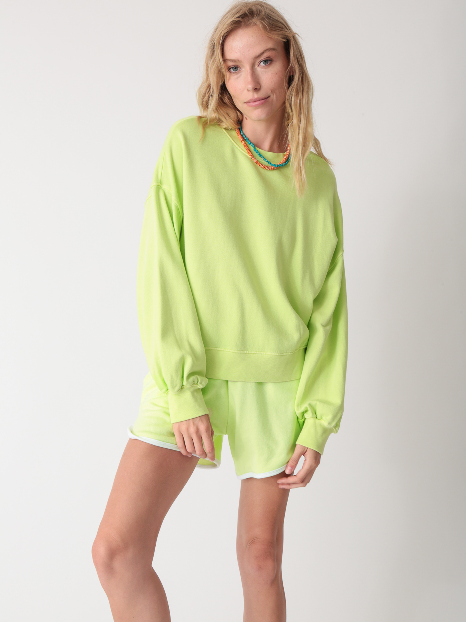 Balloon Sweatshirt Lime | Electric & Rose