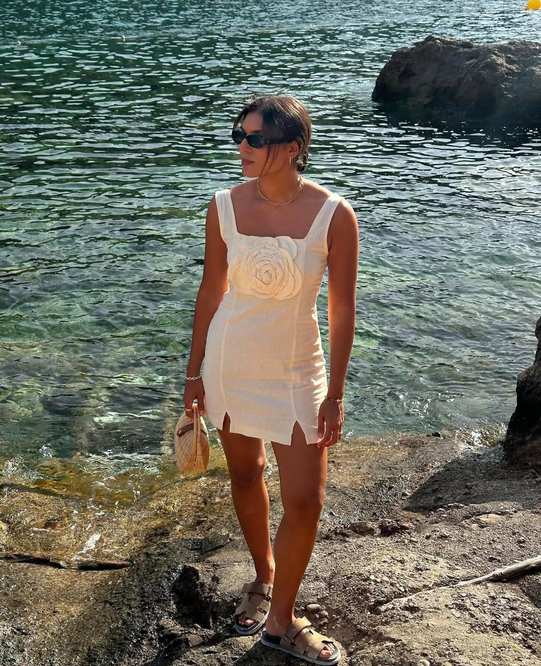 Marina Linen Dress | Ivory