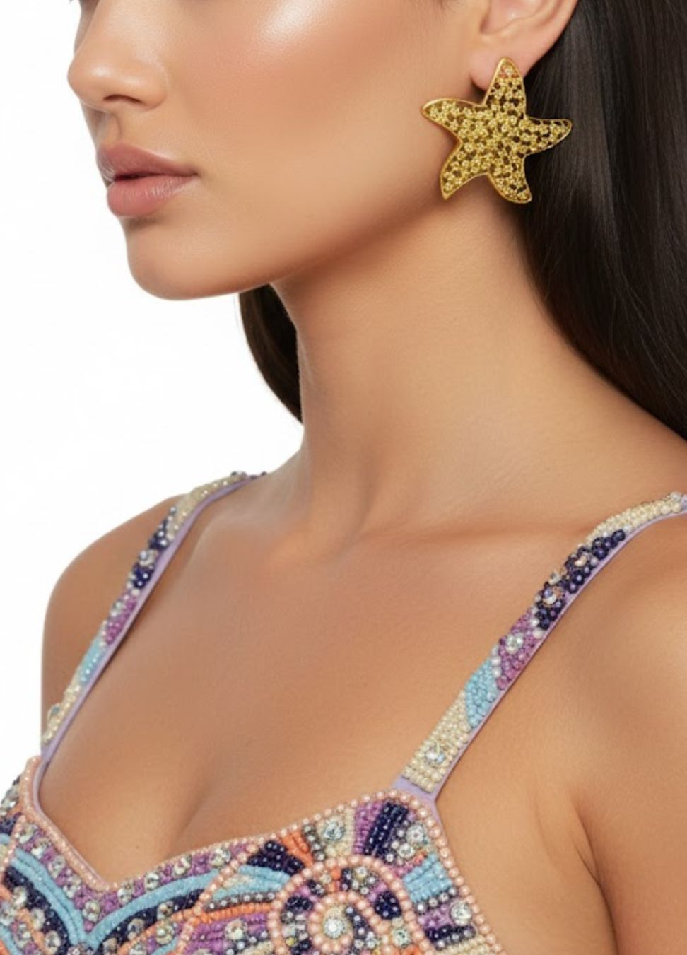 Stella's Golden Starfish Earrings Gold