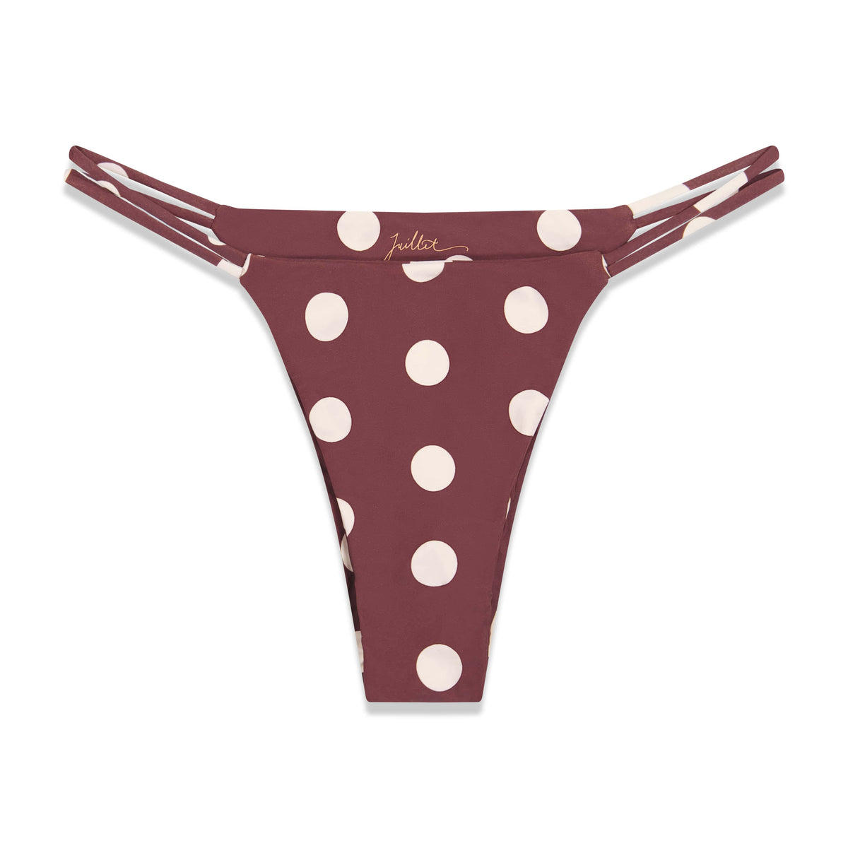 The Zoe Bottom in Brown Polka Dot