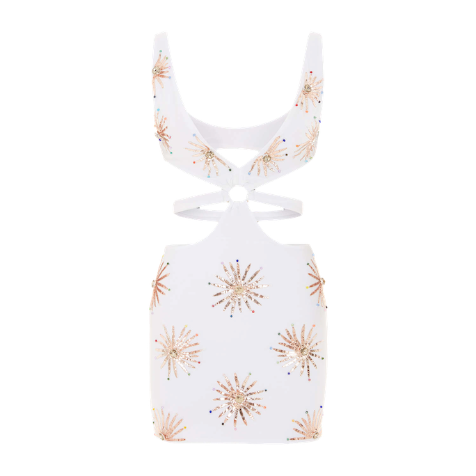 Callie Nights Dress White | Oceanus
