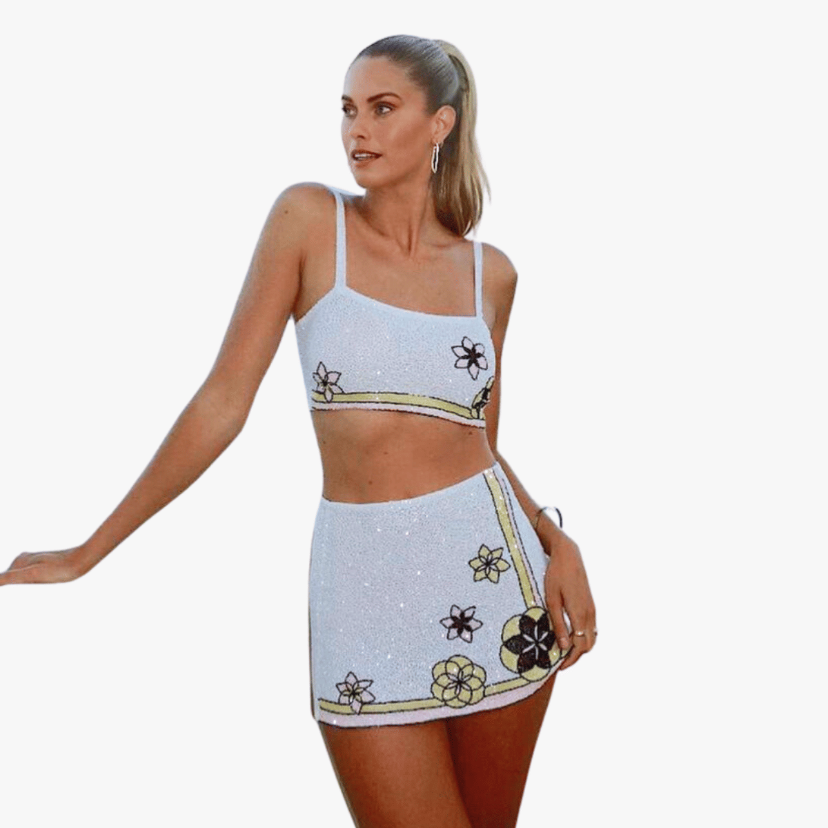 Mei Flattering Co-ord Top | White