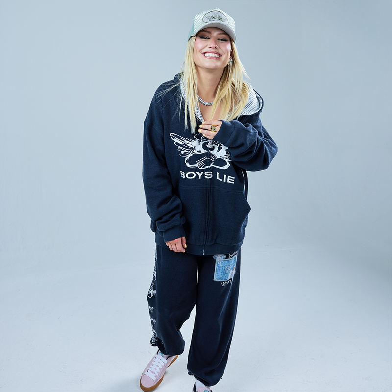 Boys Lie - Guarded Angel Interlock Kimmy Sweatpants - Black