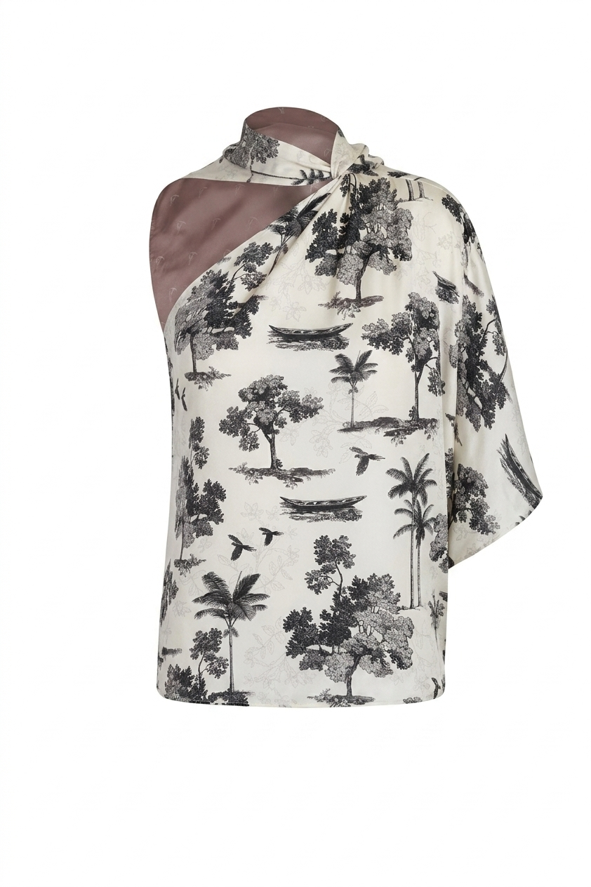 Chiminango Crepe Blouse / Ivory