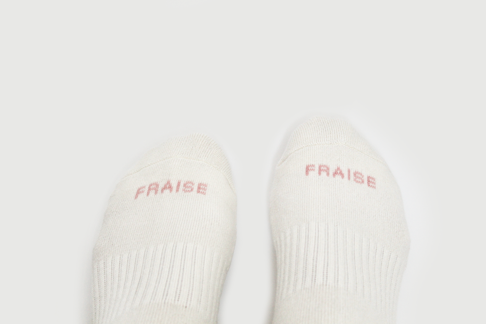 Coquette Quarter Crew Grip Sock Pink Bow | Fraise