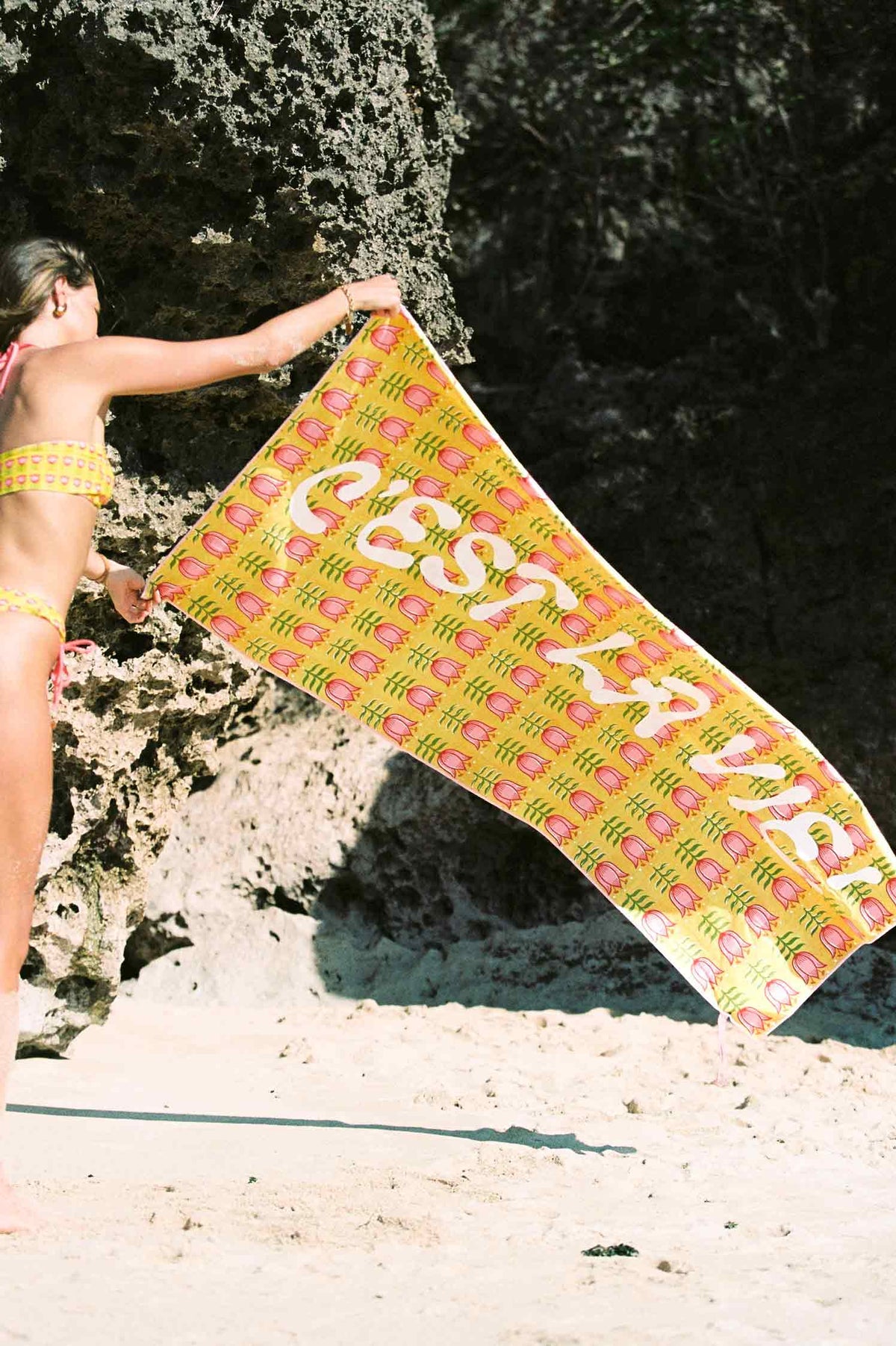 Reversible Packable Beach Towel / Golden Days FINAL SALE