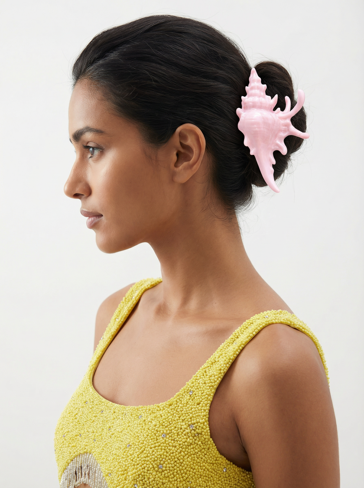 Nerina Coral Hair Clip Pink