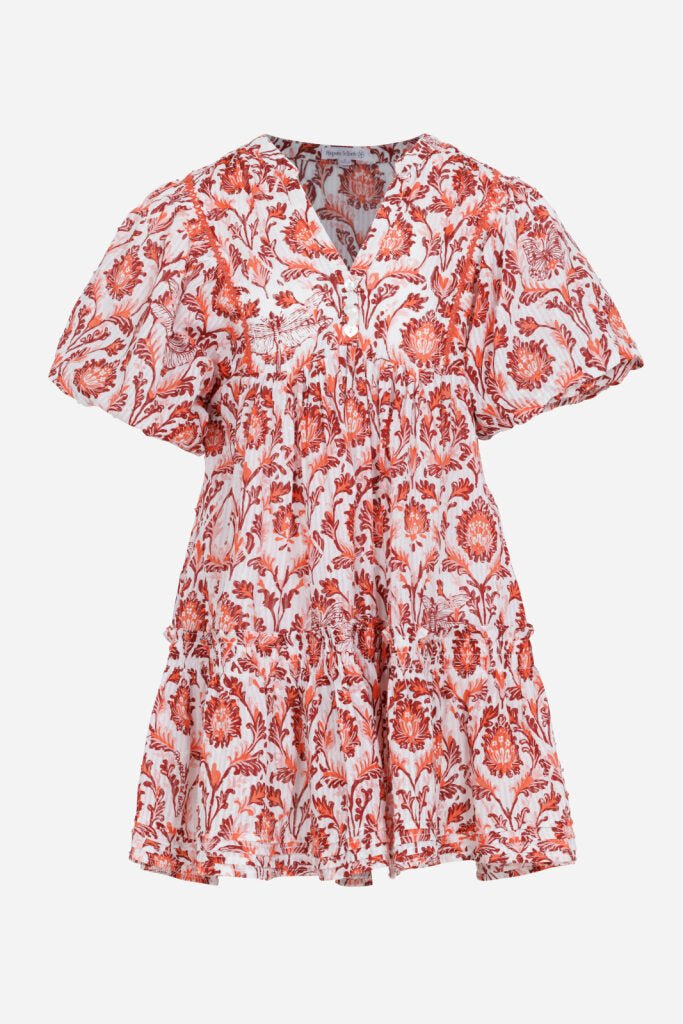 Mini Dress Aria for girls - Pink Victorian - Poupette St Barth